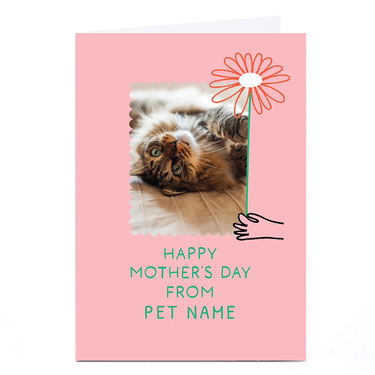 Photo Pigment Mother's Day Card - Dainty Flower, From The Pet