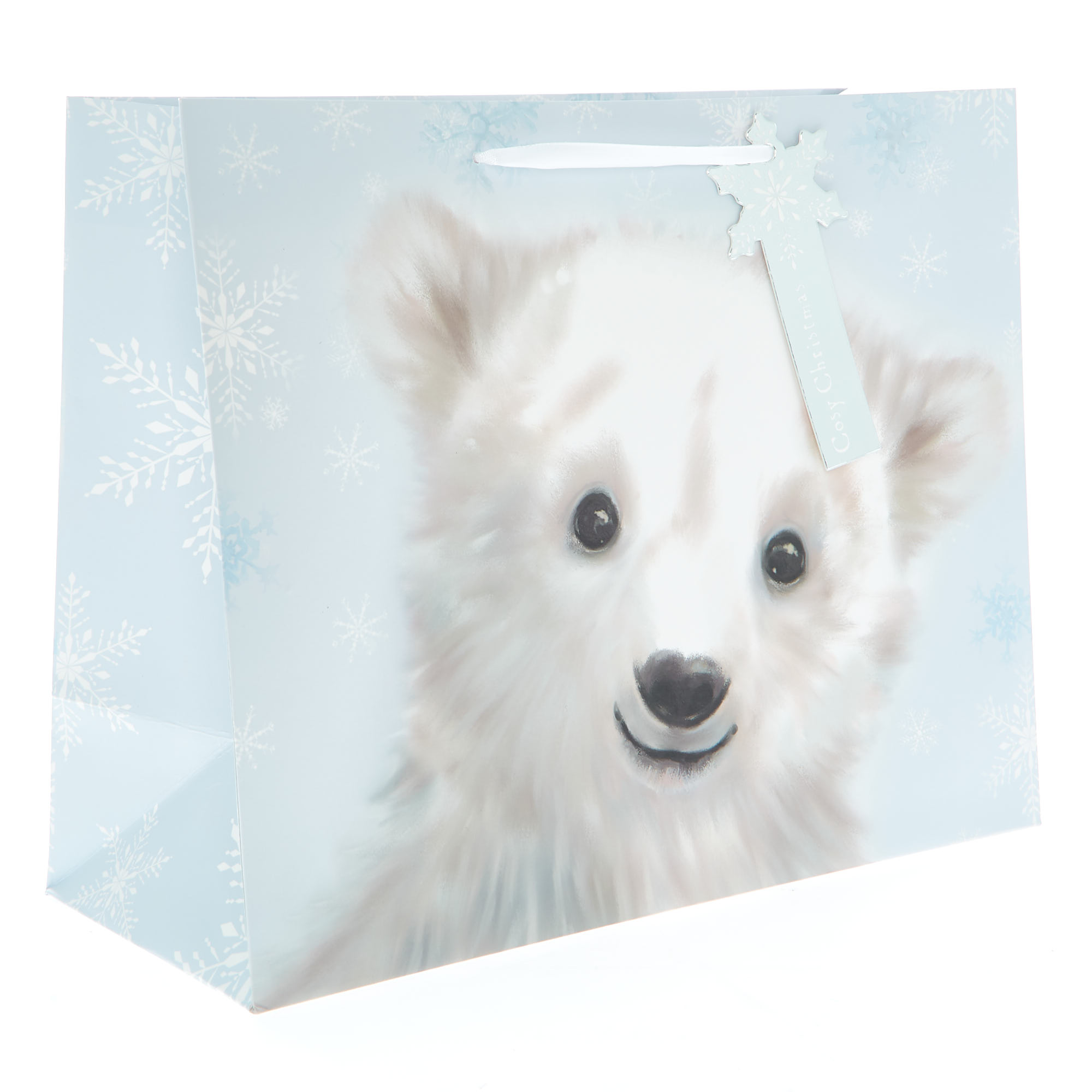 Large Landscape Polar Bear Christmas Gift Bag