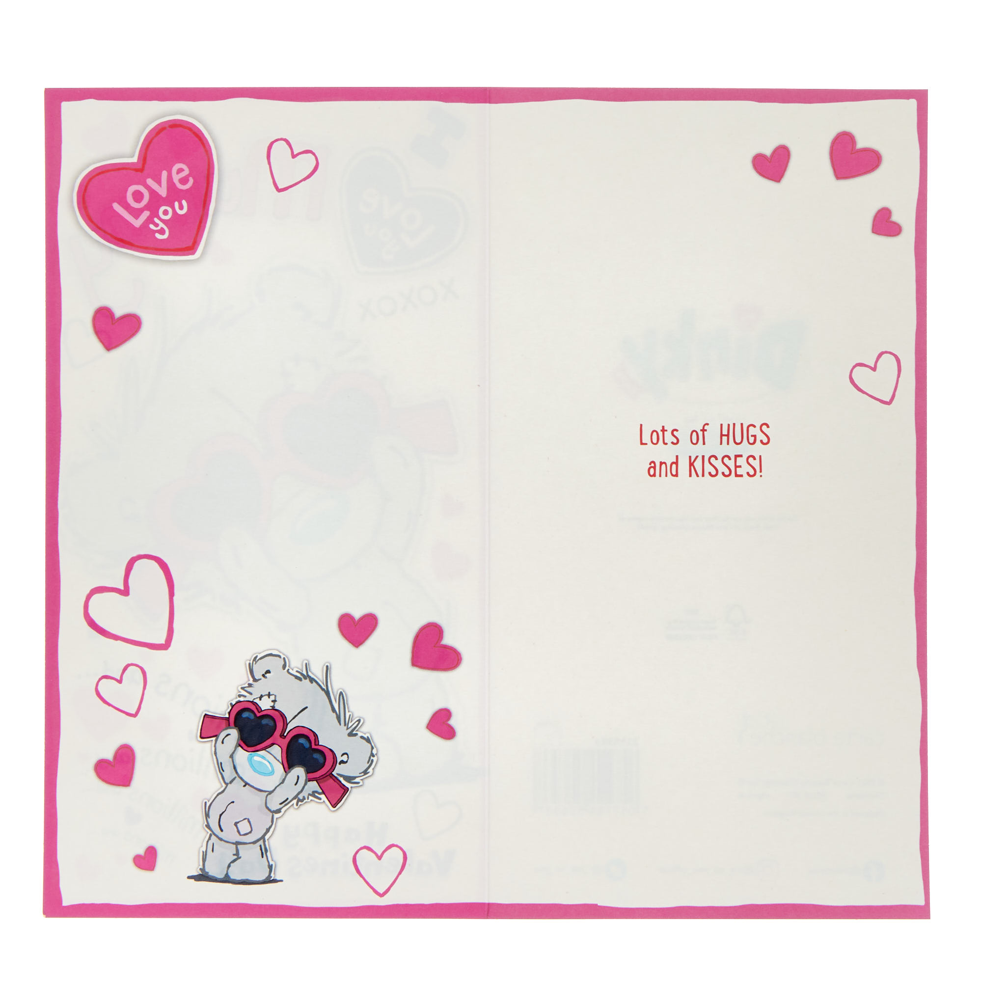 I Love You Mummy Tatty Teddy Valentine's Day Card