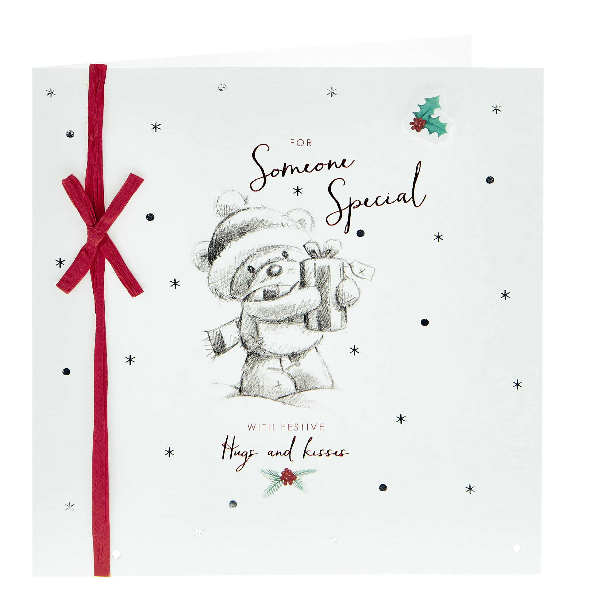 Hugs Christmas Card - Someone Special Festive Bear