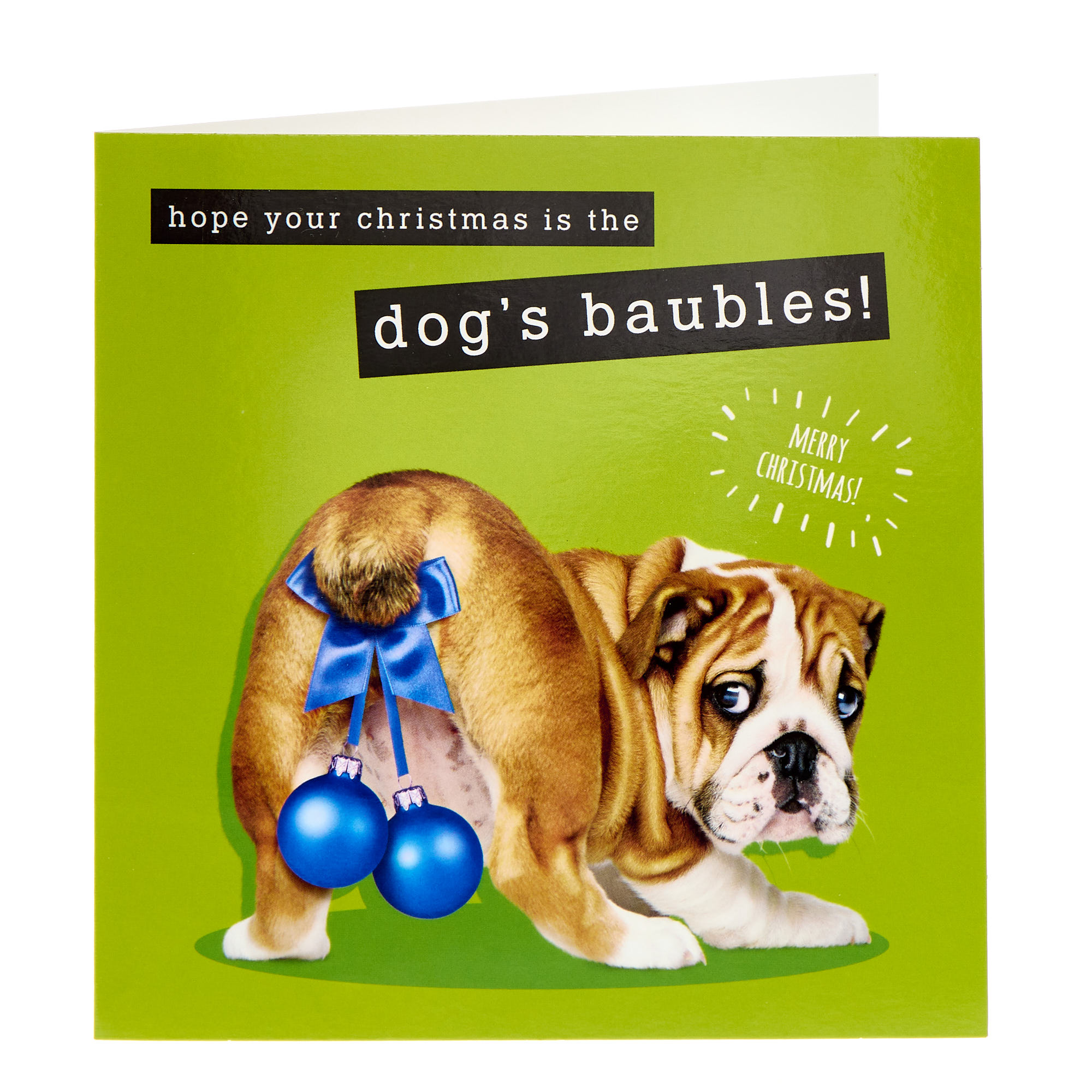 Hope It's The Dog's Baubles Christmas Card