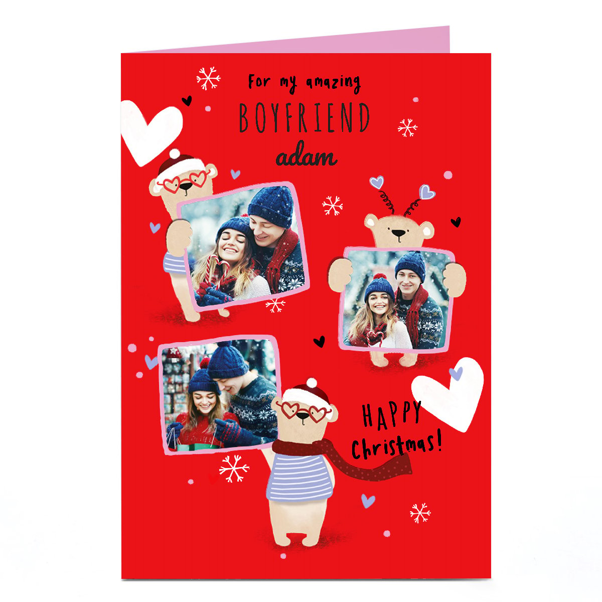 Photo Christmas Card - Amazing Boyfriend Bears