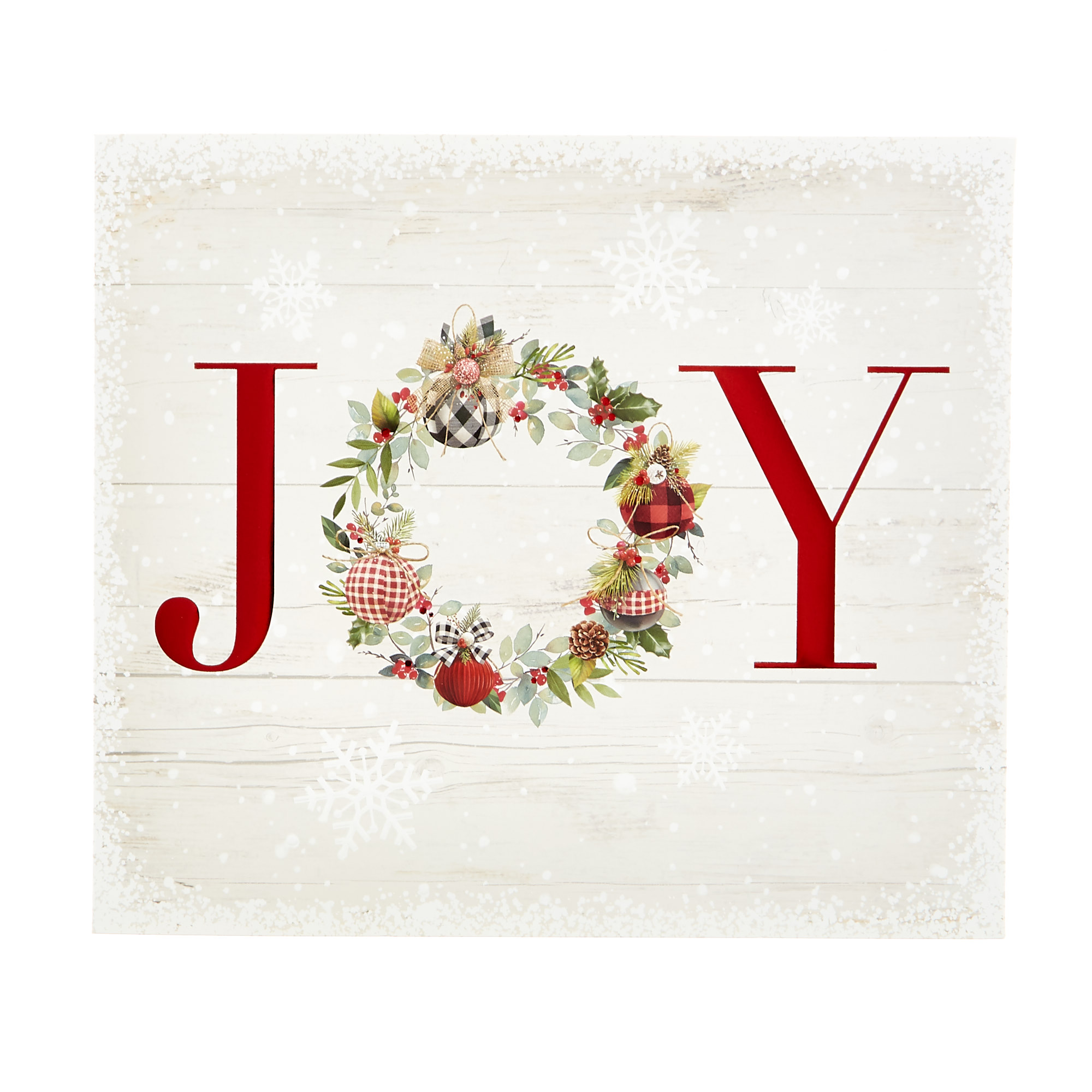 12 Deluxe Charity Boxed Christmas Cards - Joy & Wishes (2 Designs)