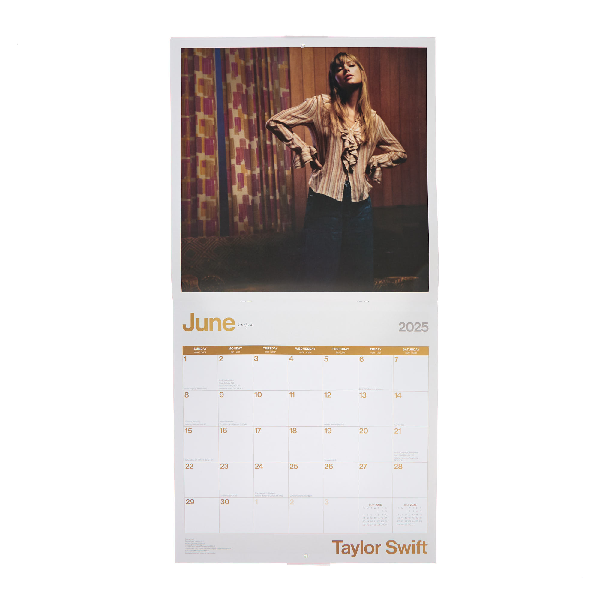 Taylor Swift 2025 16-Month Square Wall Calendar