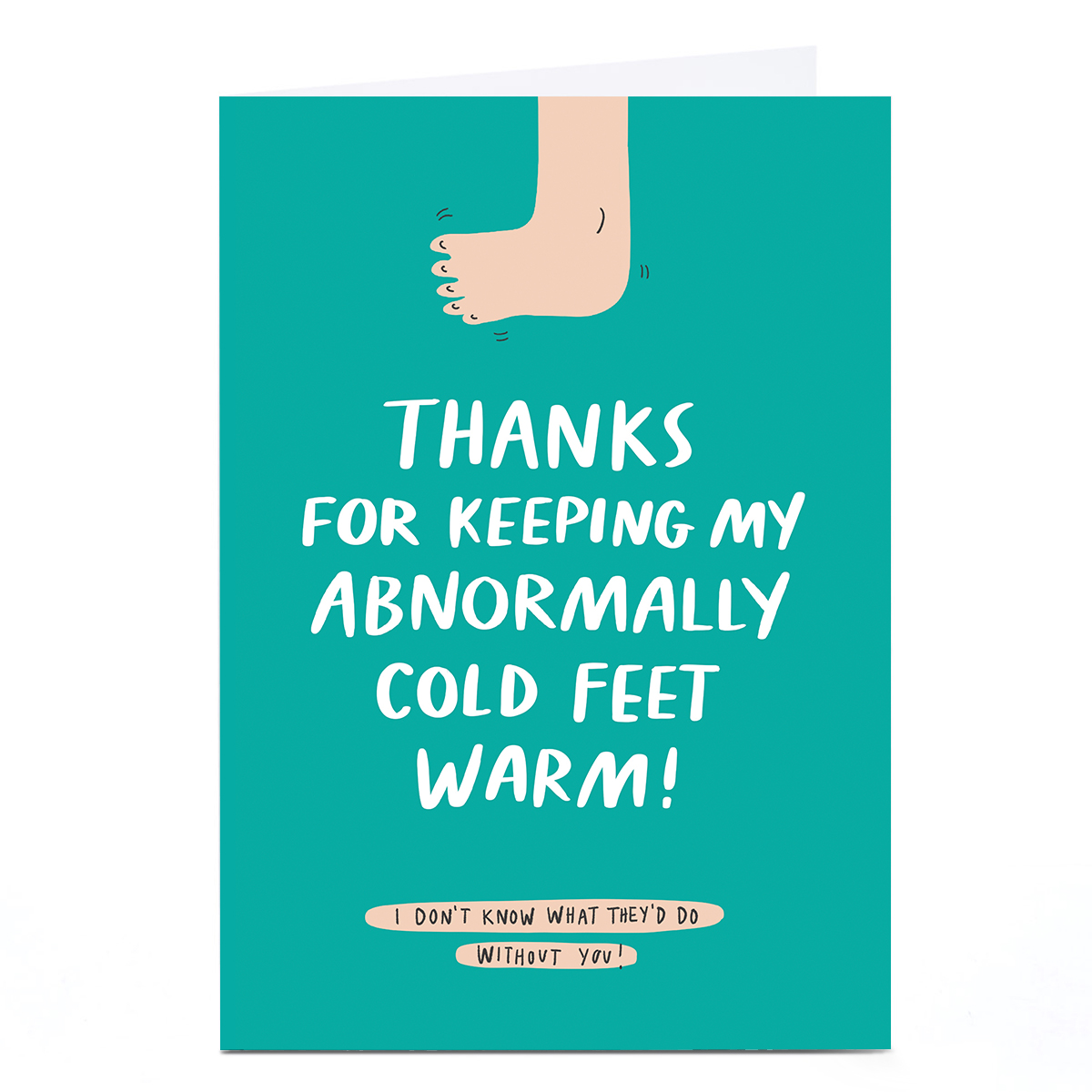 Buy Personalised Brainbox Candy Valentine's Day Card - Foot Warmer For 