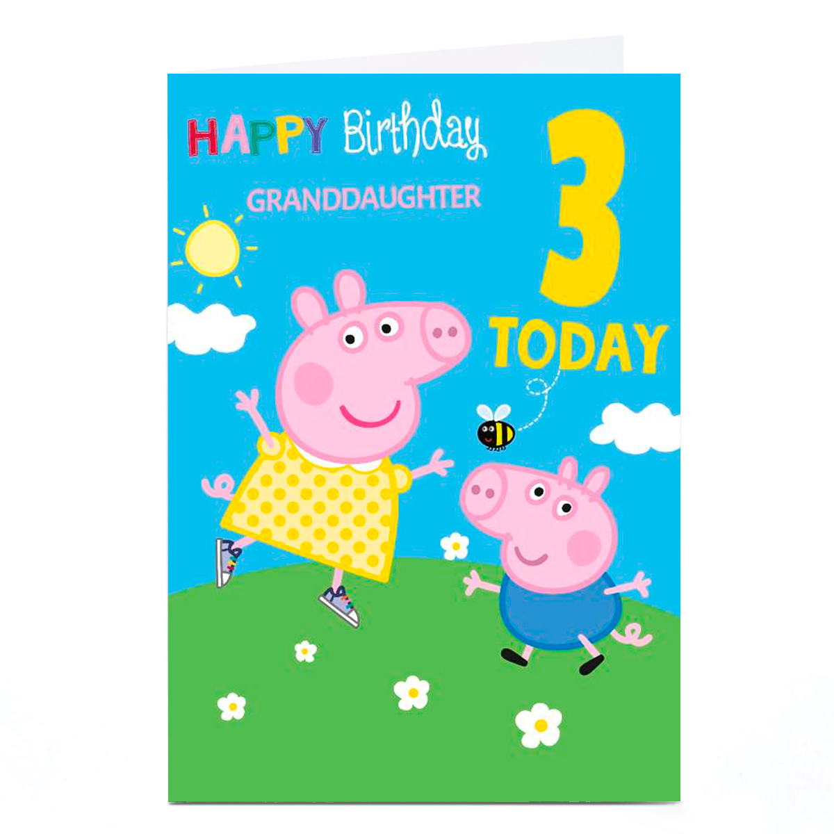 Personalised Birthday Card - Peppa Pig Granddaughter, Any Age