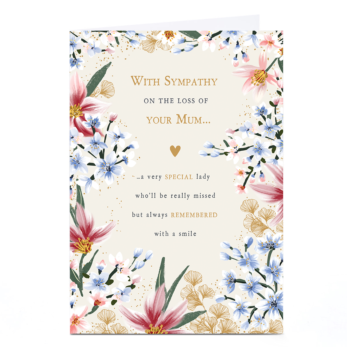 Personalised Sympathy Card - Loss of Your Mum