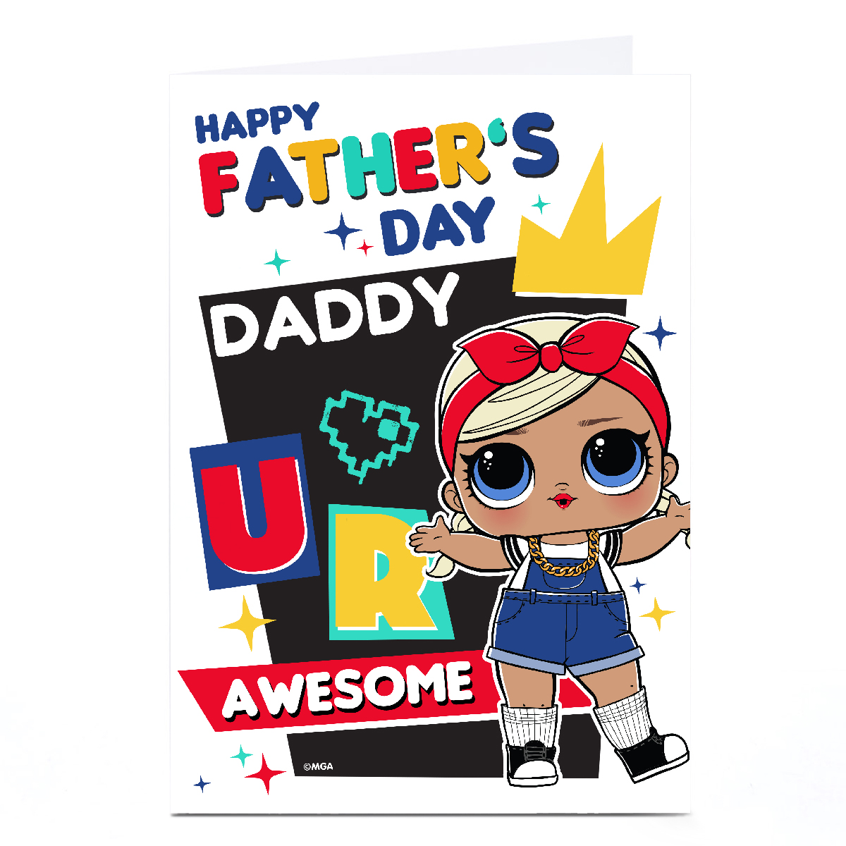 Personalised LOL Father's Day Card - U Awesome