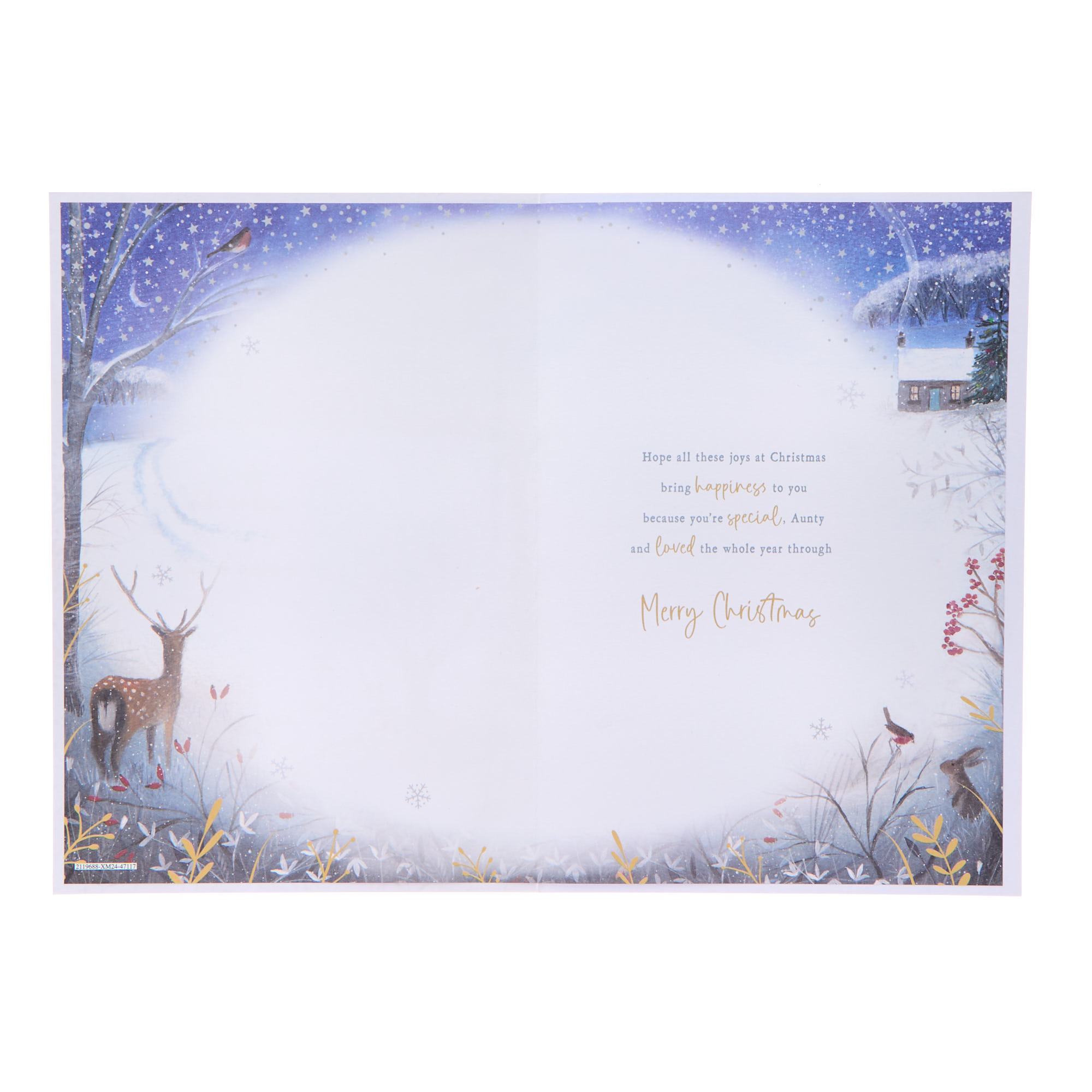 Aunty Woodland House Christmas Card