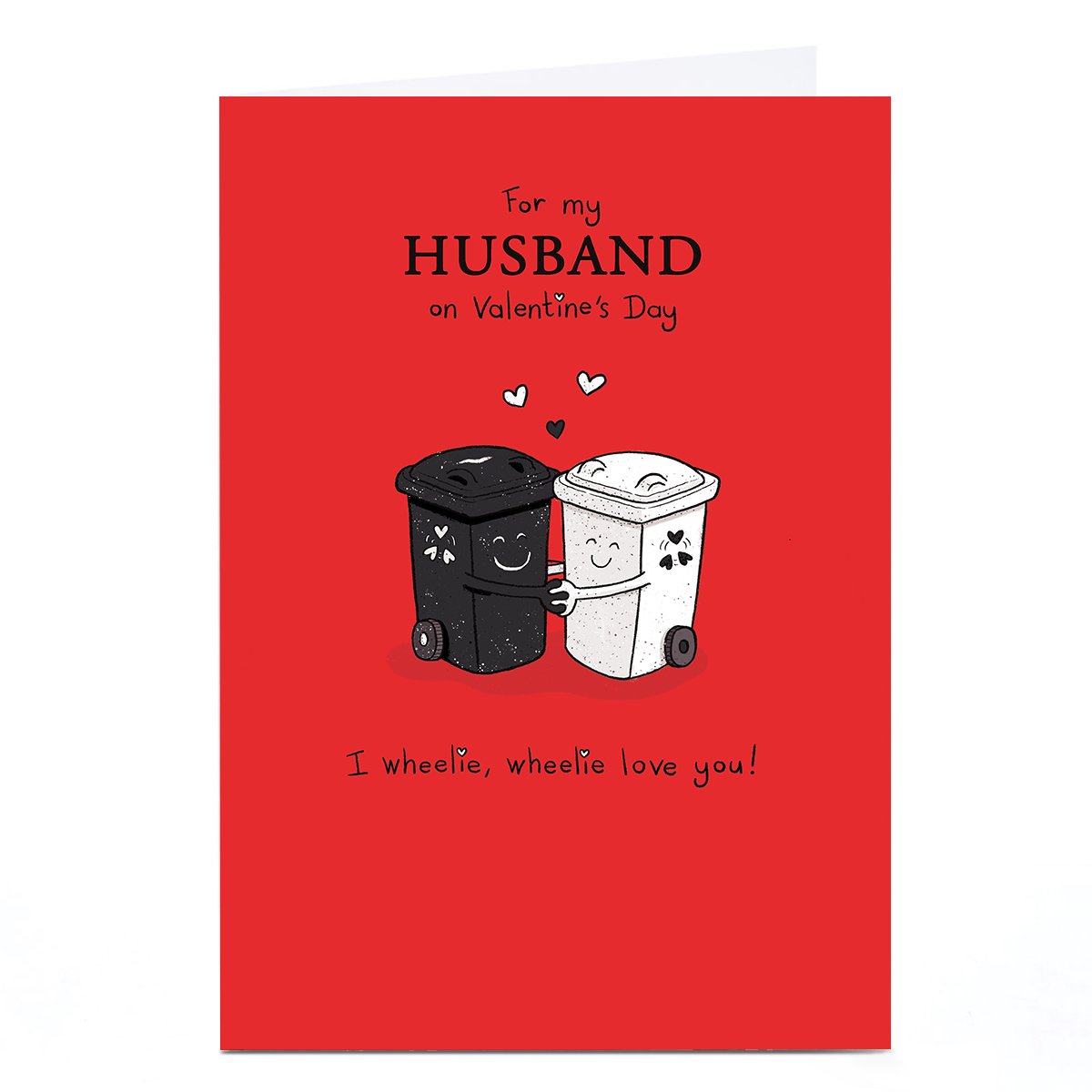 Personalised Valentine's Day Card - Wheelie Love You, Husband