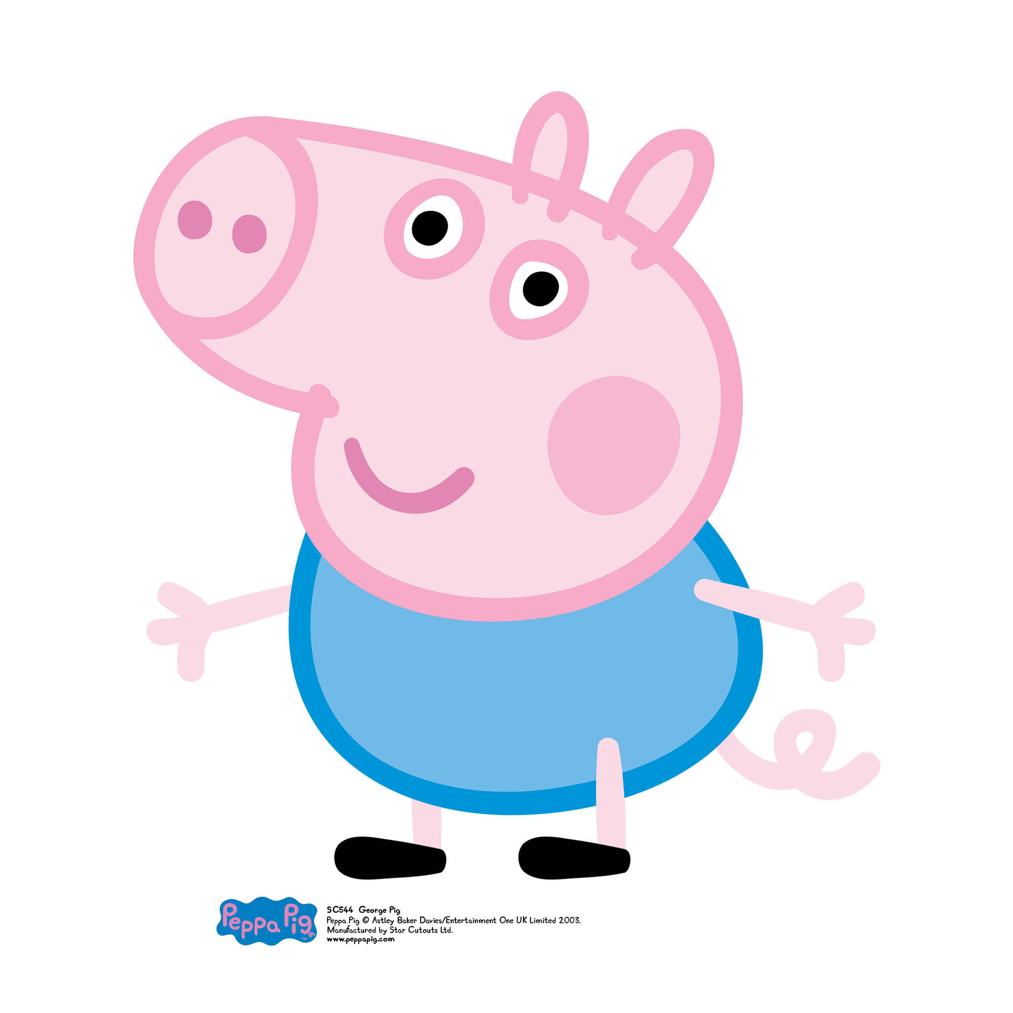 Small Peppa Pig George Cardboard Cutout