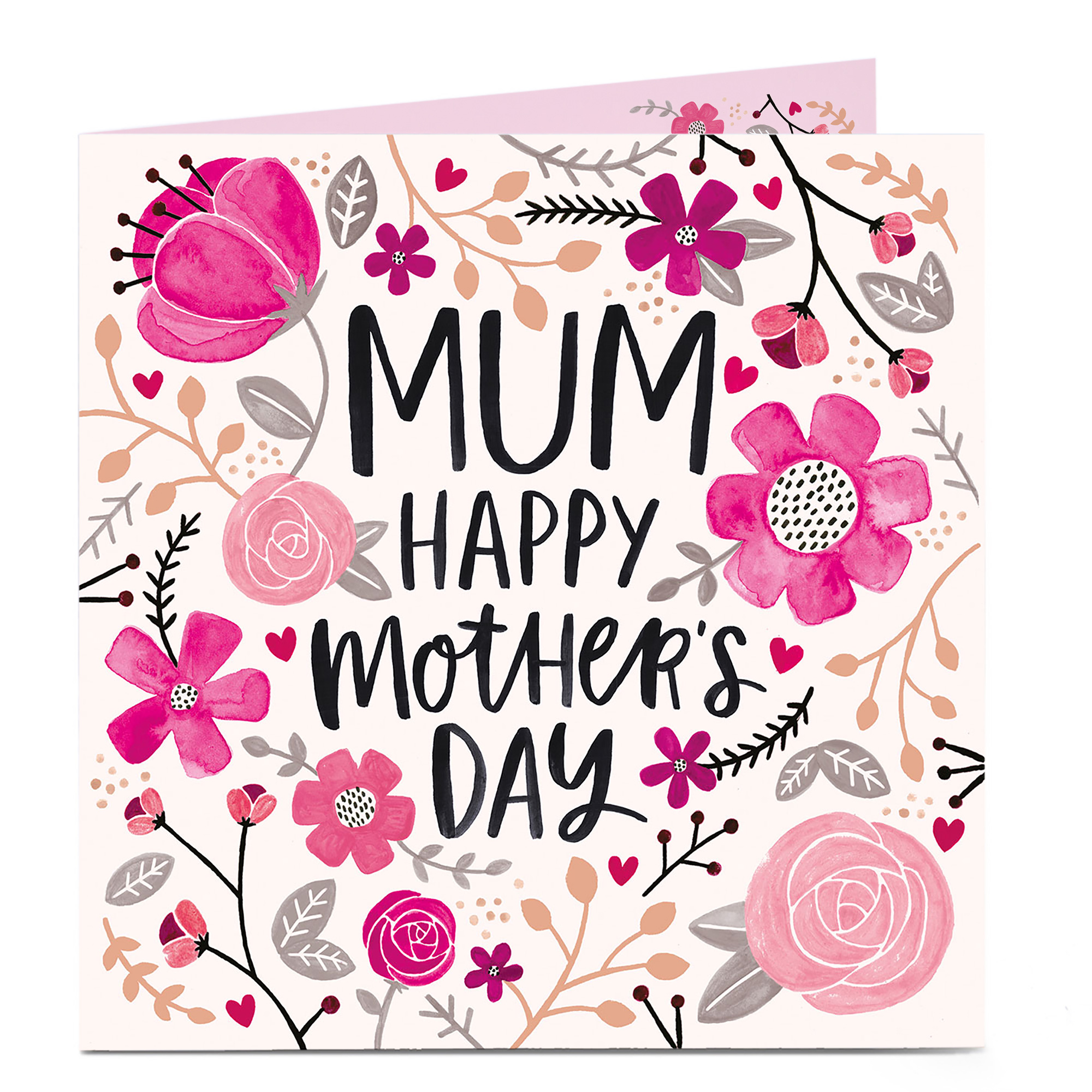 Buy Personalised Mother's Day Charity Card Pink Florals for GBP 2.79