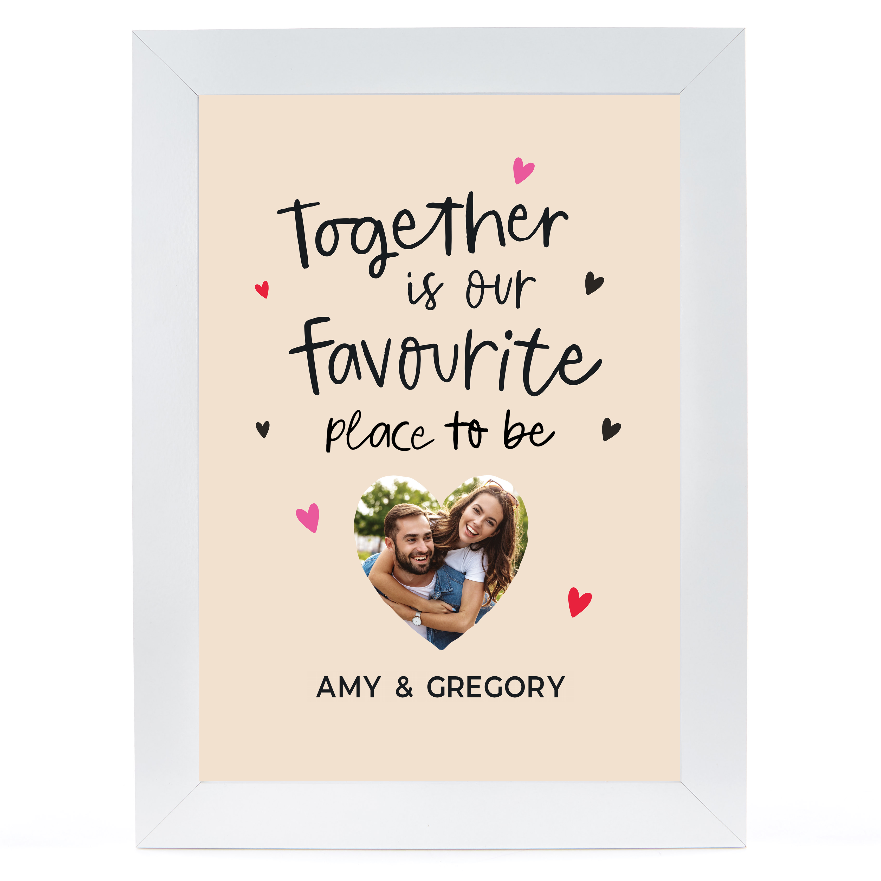 Personalised Photo Upload Valentine's Day Print - Together Is Our Favourite Place To Be