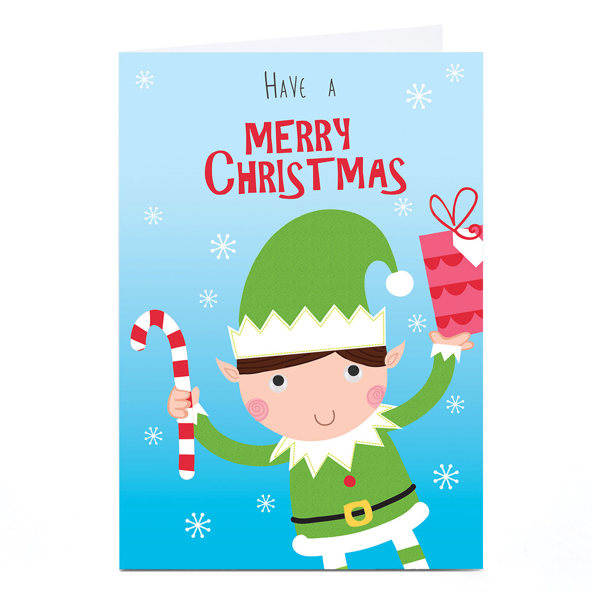 Personalised Christmas Card - Have A Merry Christmas Elf