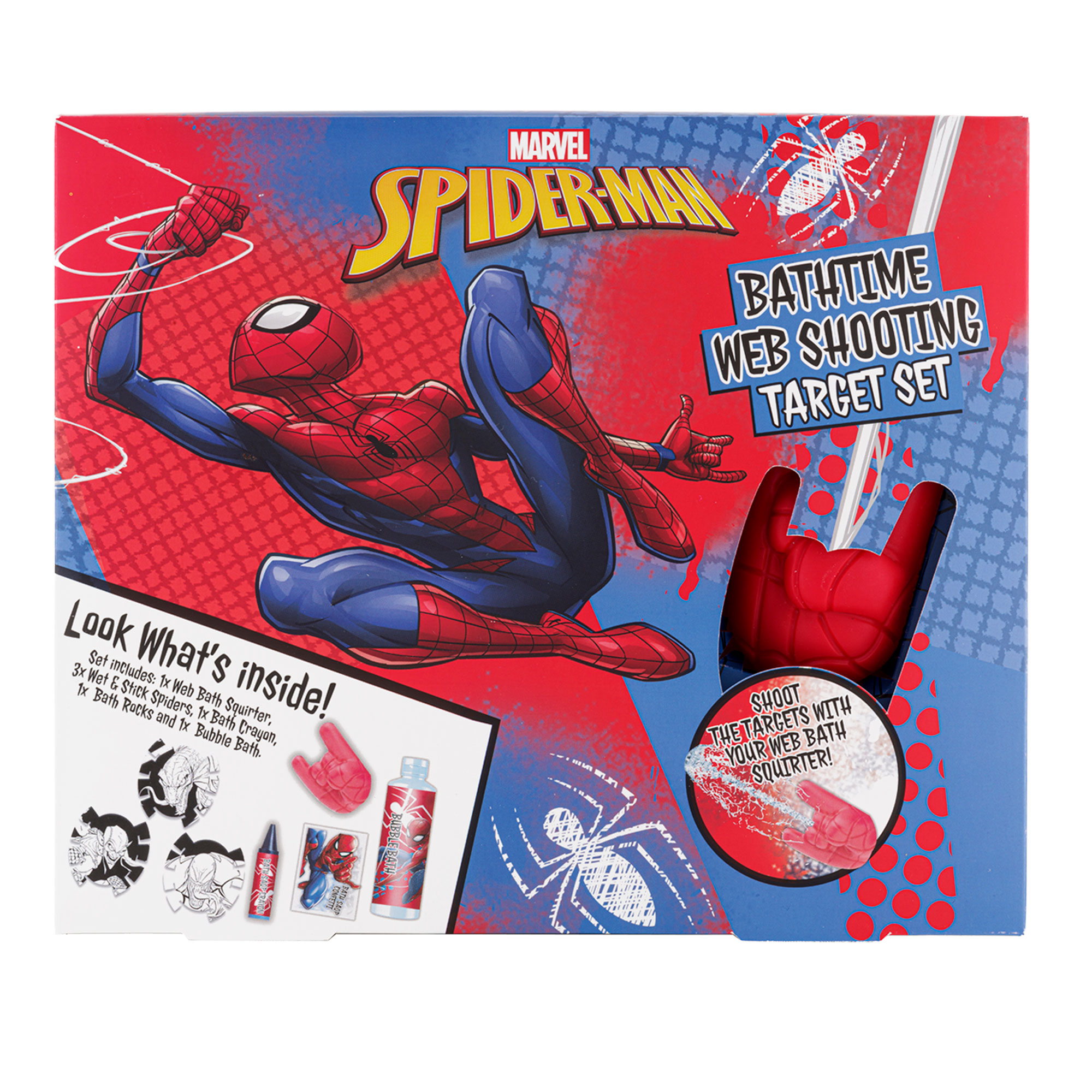 Spider-Man Bath Time Web Shooting Target Set