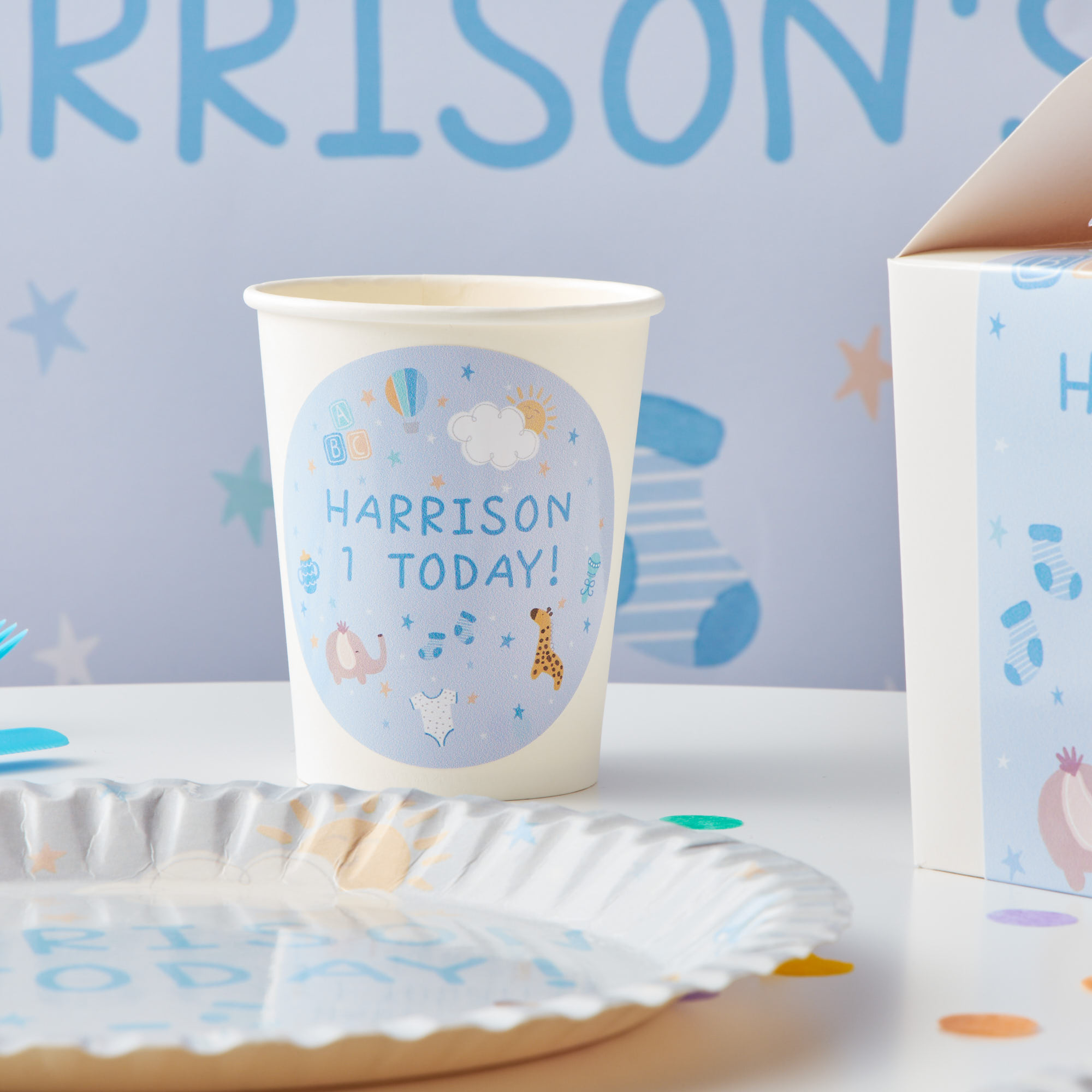 Baby Blue Personalised Party Cup