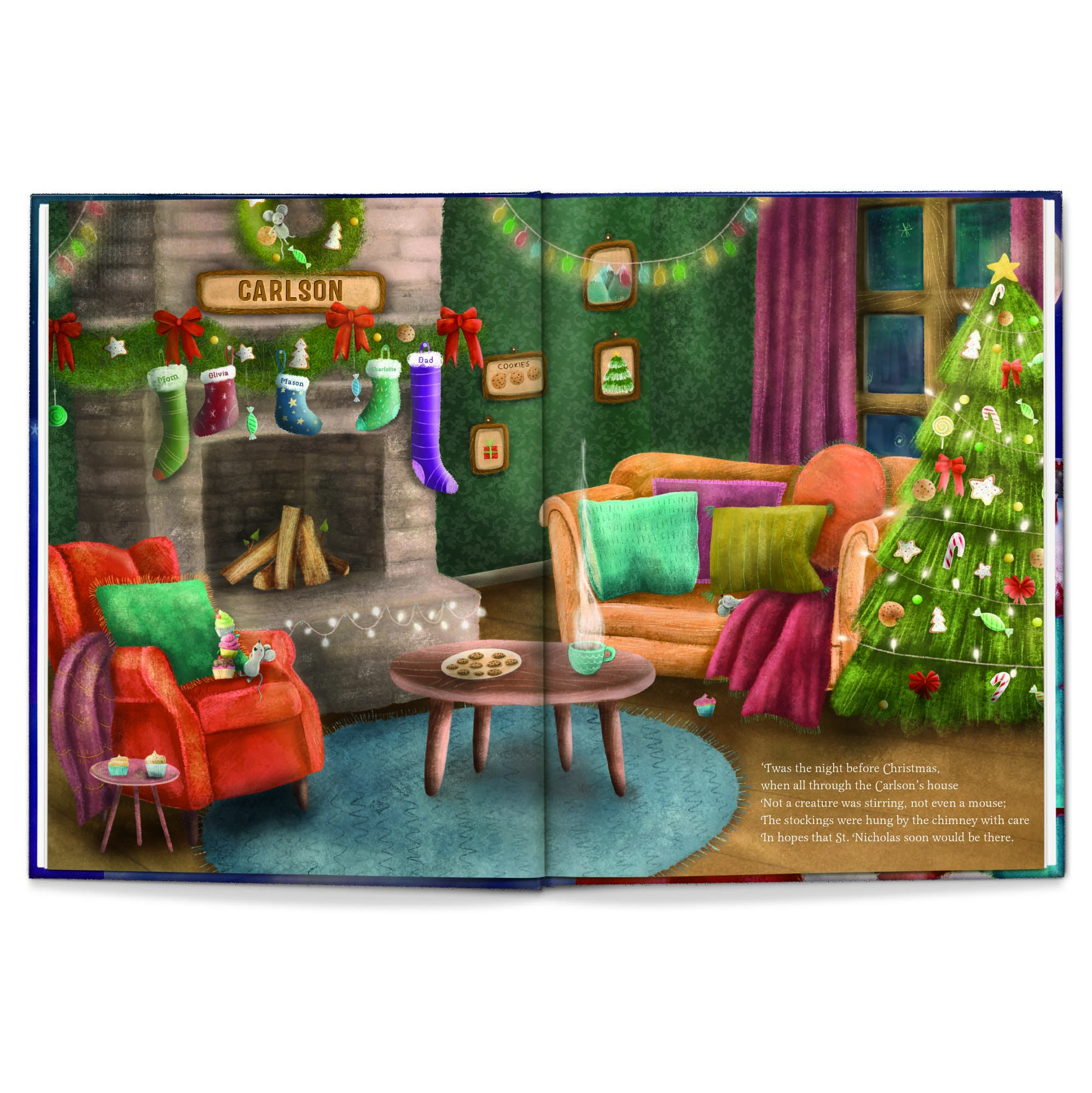 Our Family’s Night Before Christmas Softcover Personalised Book