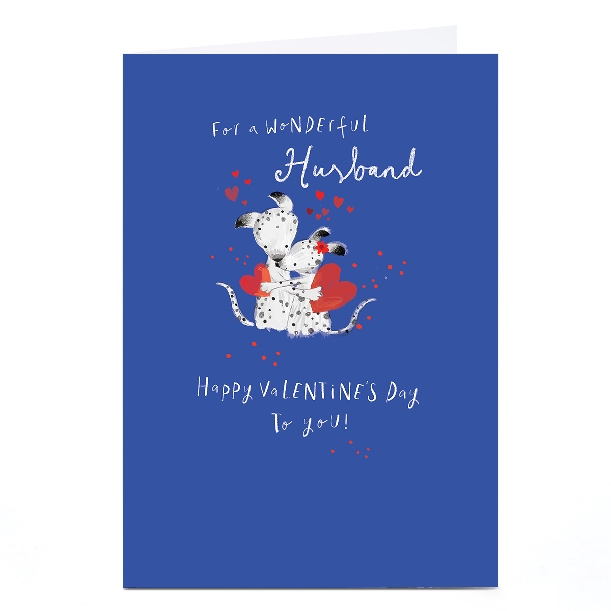 Personalised Valentine's Day Card - Dalmation Cuddle, Husband