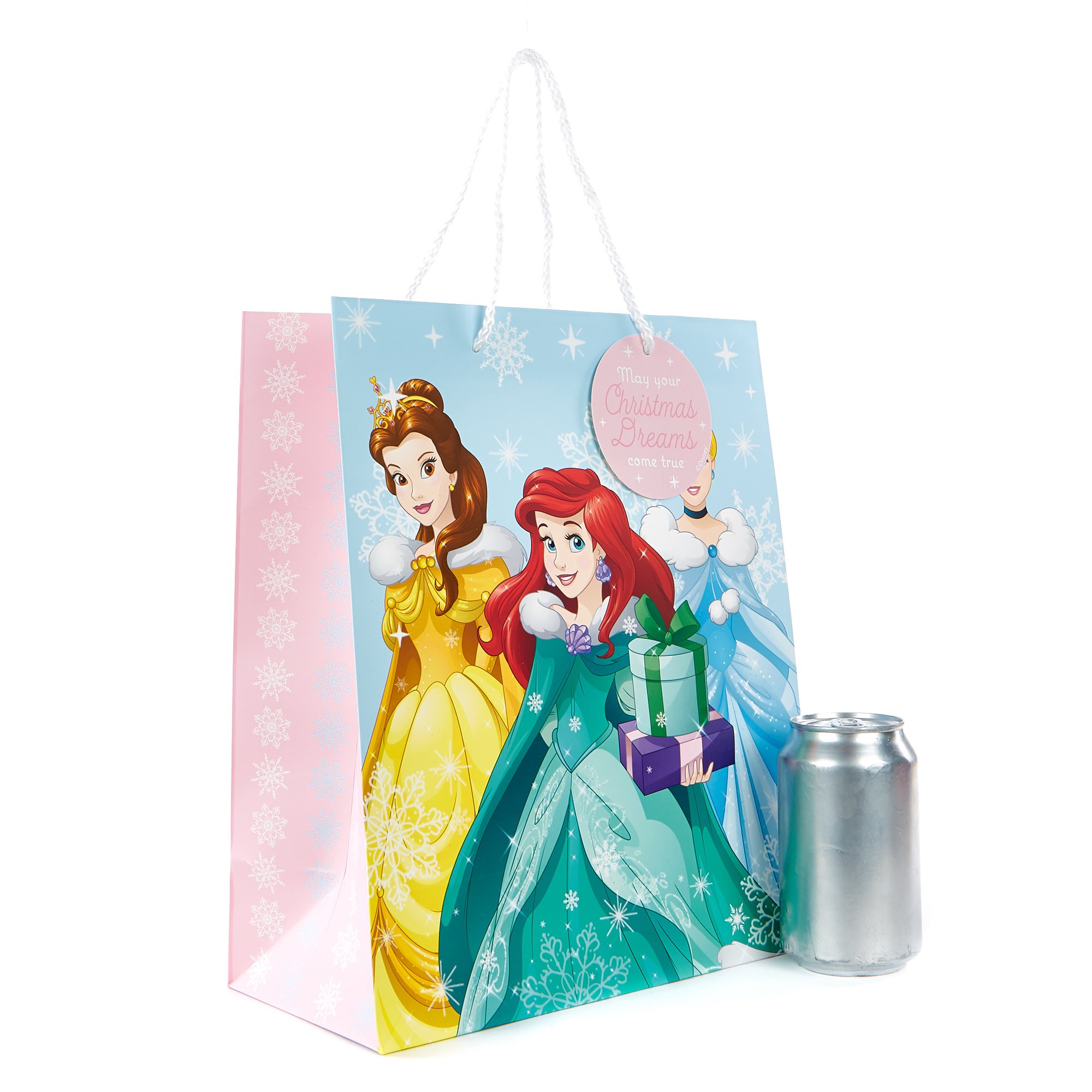 Large Disney Princess Christmas Gift Bag with Baubles