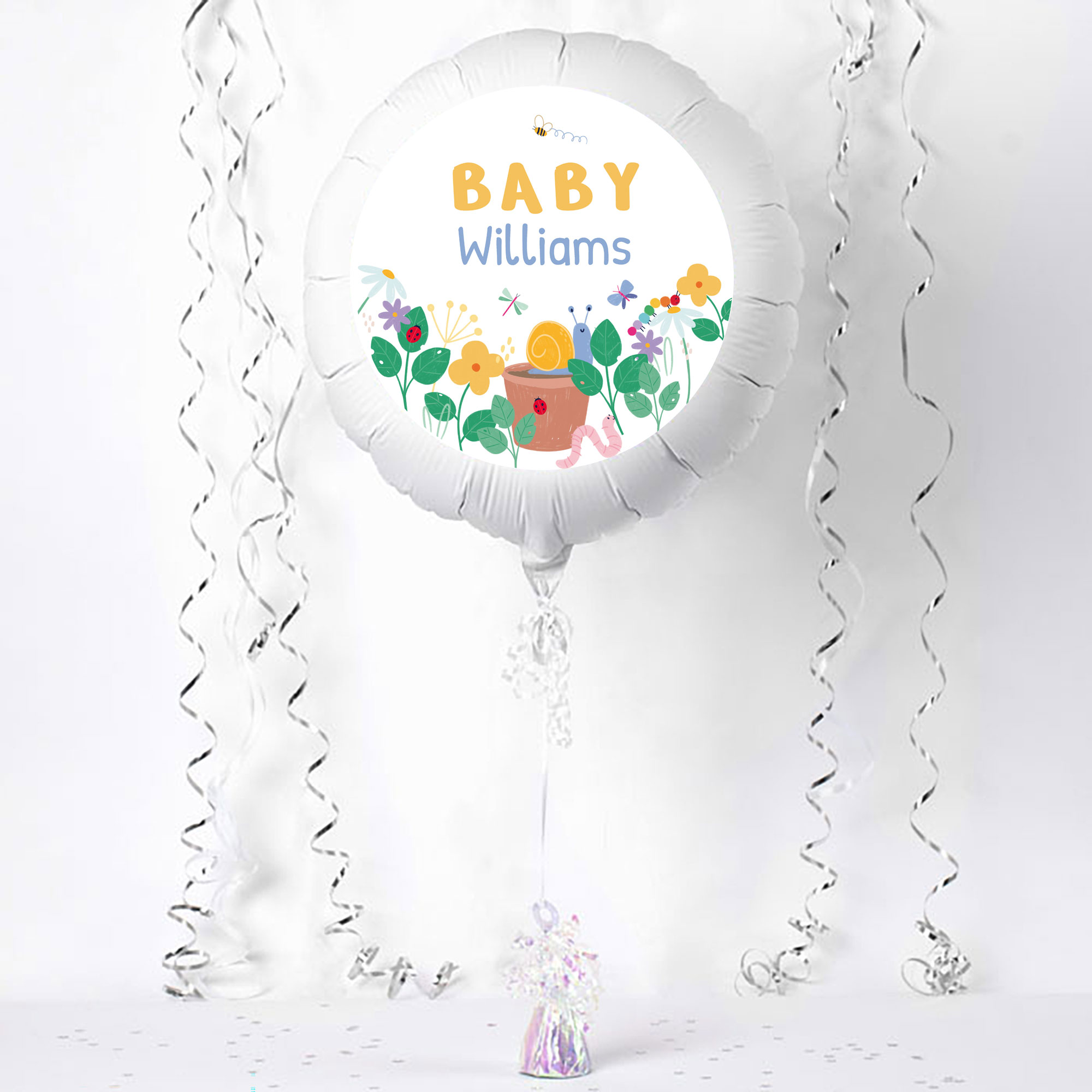 Personalised Large New Baby Helium Balloon