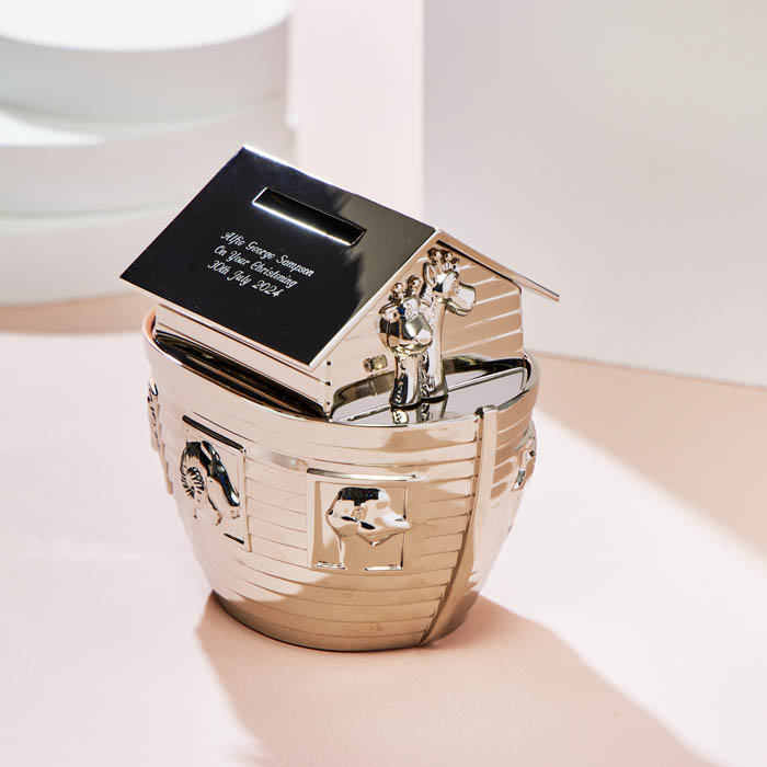 Engraved Noah's Ark Money Box