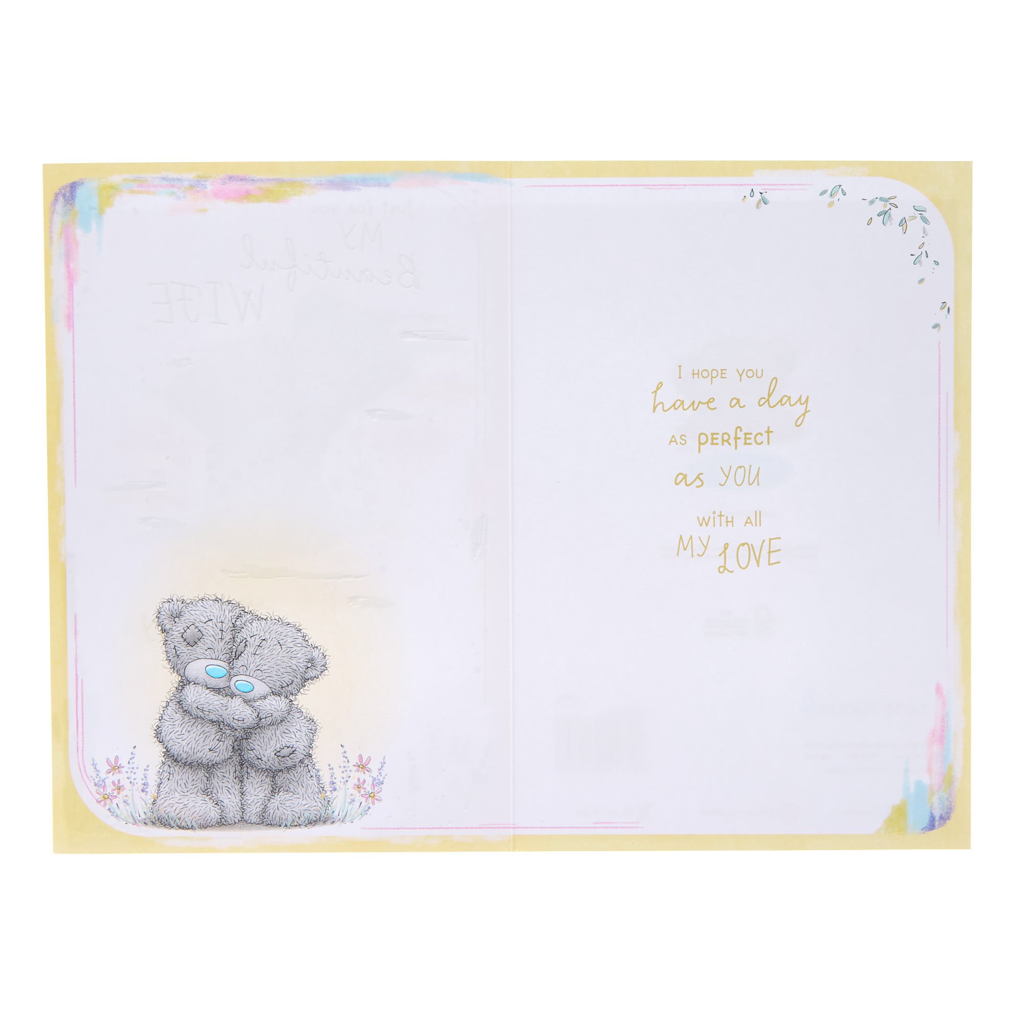 Me To You Tatty Teddy Beautiful Wife Birthday Card