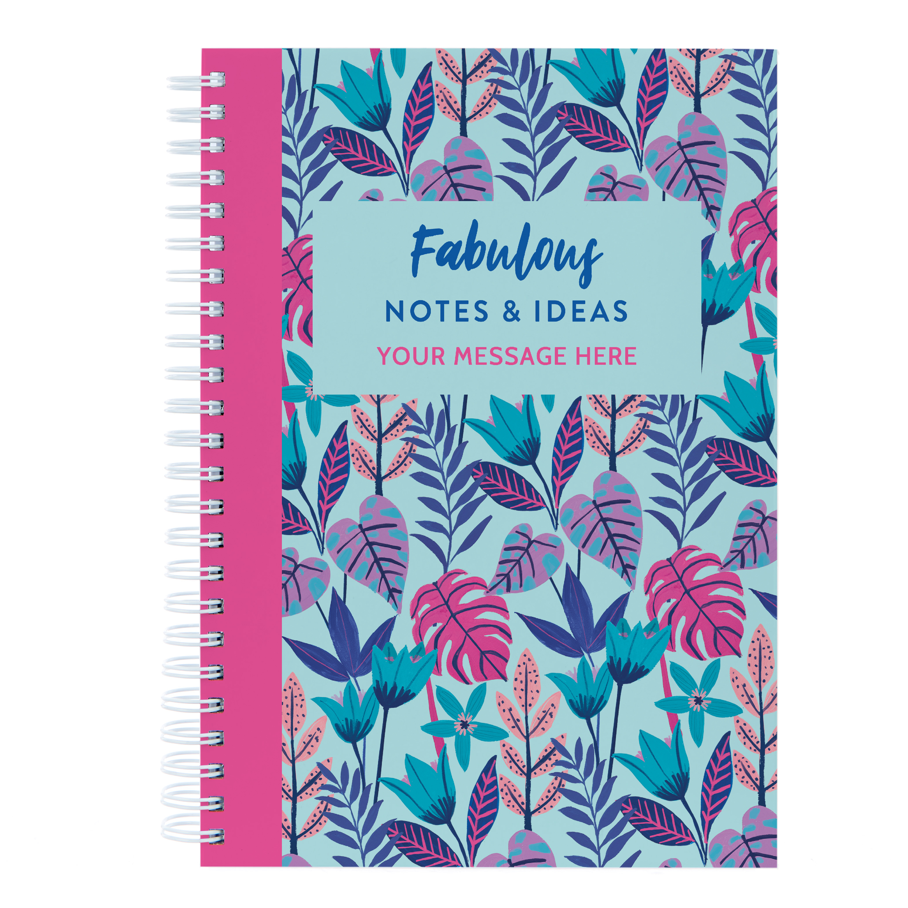 Personalised Notebook - Fabulous Notes and Ideas Bright Florals