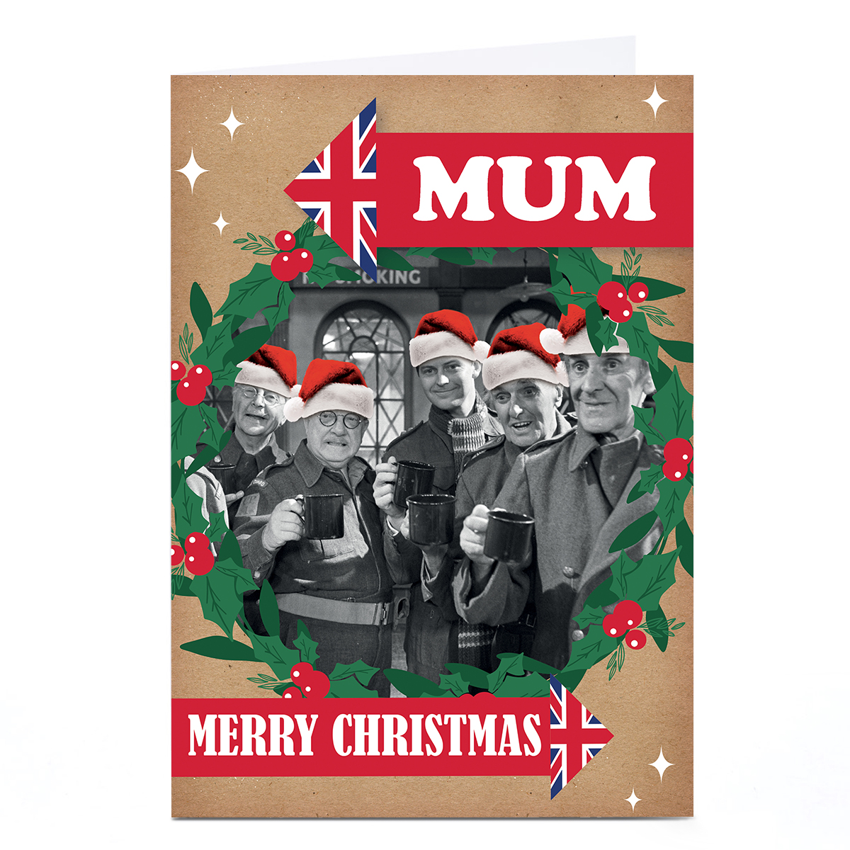 Personalised Dad's Army Christmas Card - Merry Christmas