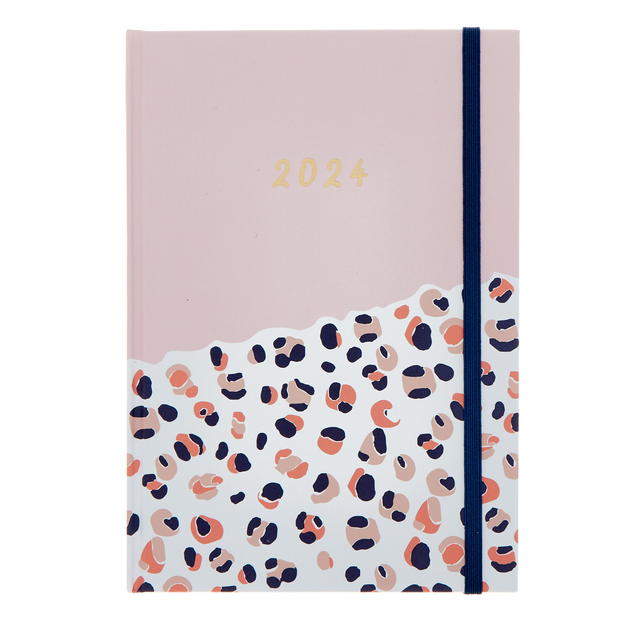 Buy A5 Pink Leopard Print Week on 2 Pages 2024 Diary for GBP 1.99