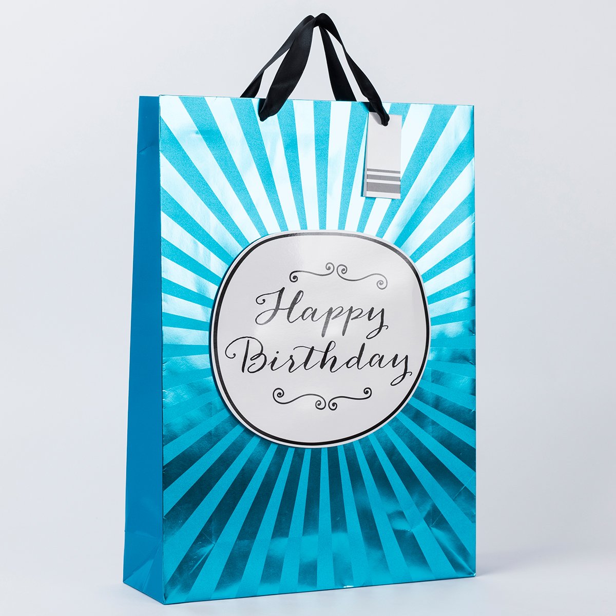 Buy Blue Spotted Foil Happy Birthday Extra Large Gift Bag for GBP 1.49 ...