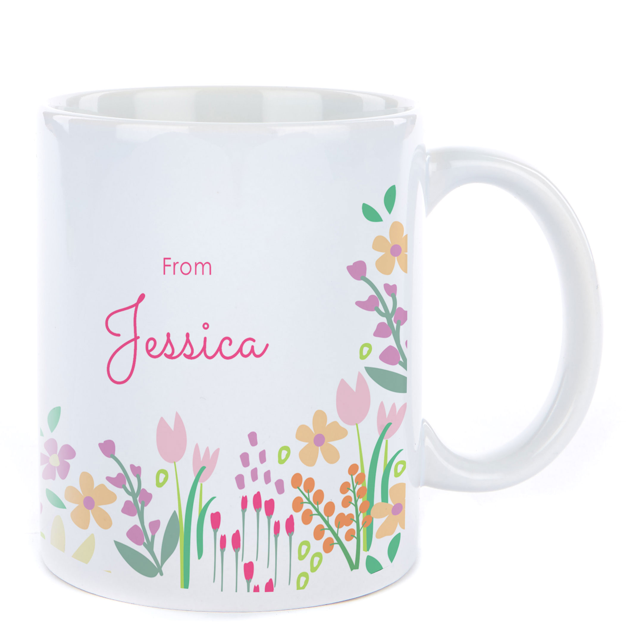 Personalised Thank You Teacher Mug - Floral Favourite