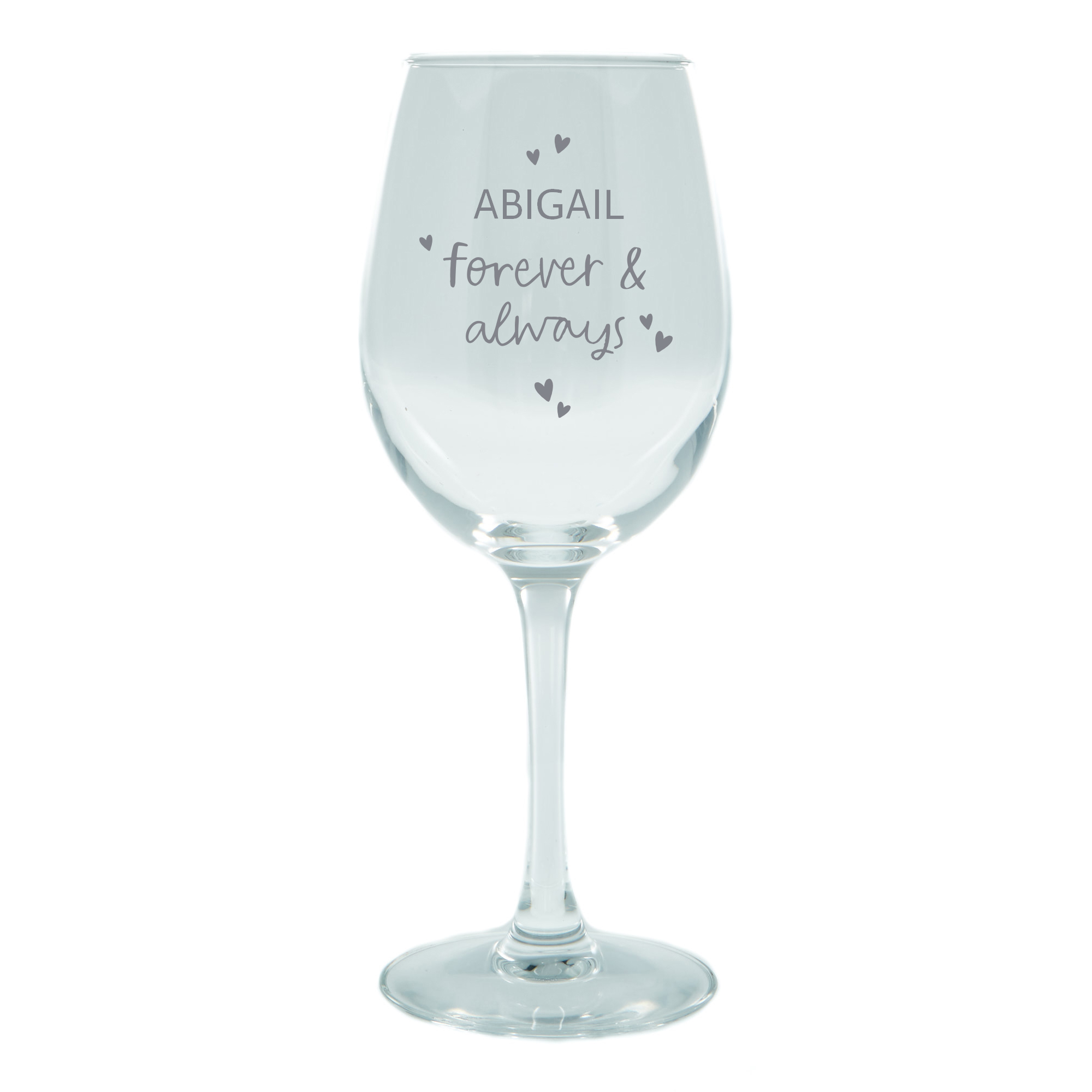 Personalised Wine Glass - Always and Forever, Any Name