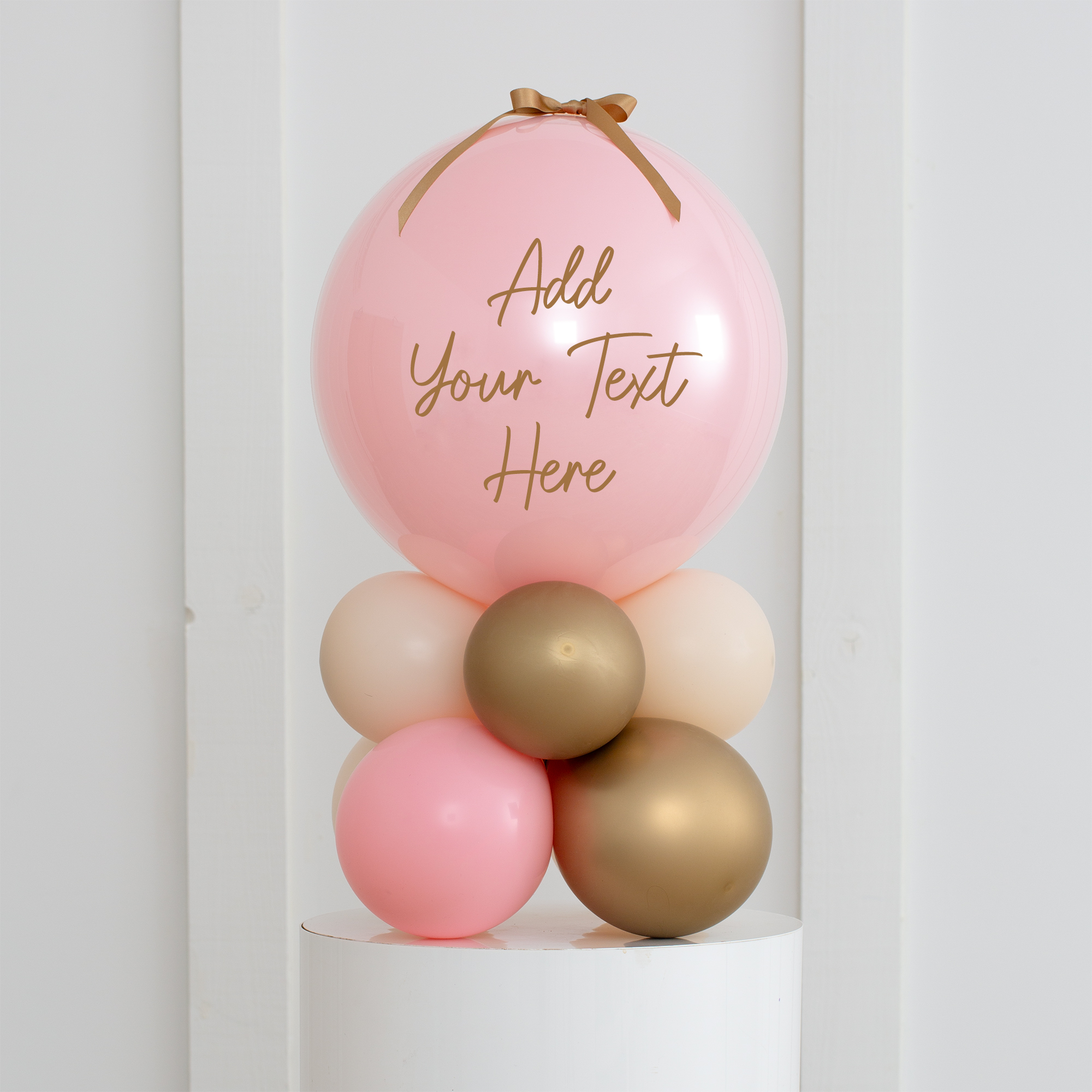 Personalised Pink Air-Filled Bubble Stack - DELIVERED INFLATED!