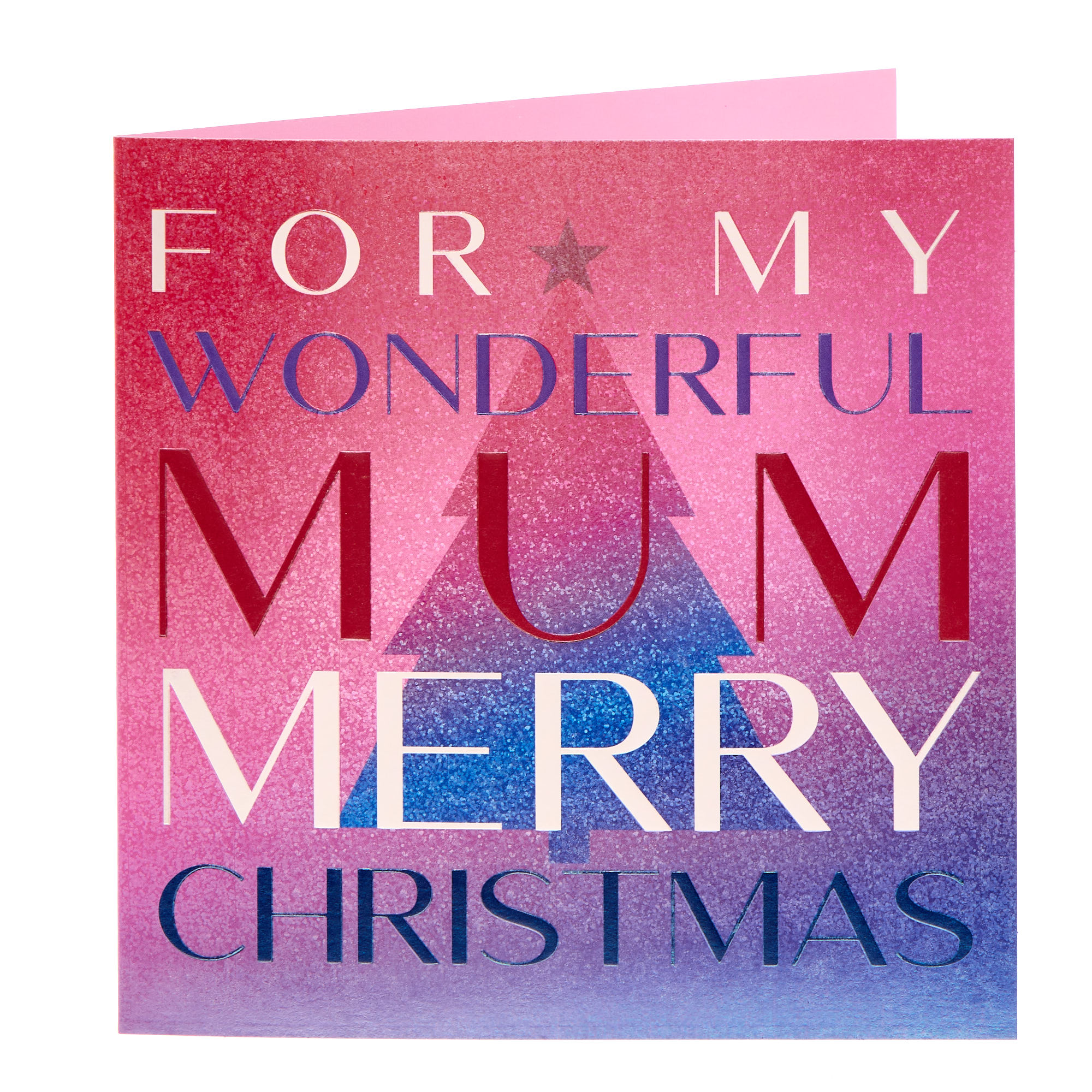 WONDERFUL MUM Holographic Studio 41 Christmas Card