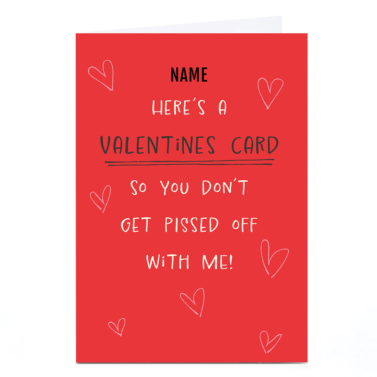 Personalised Bangheads Valentine's Day Card - Obligatory Card, Any Name