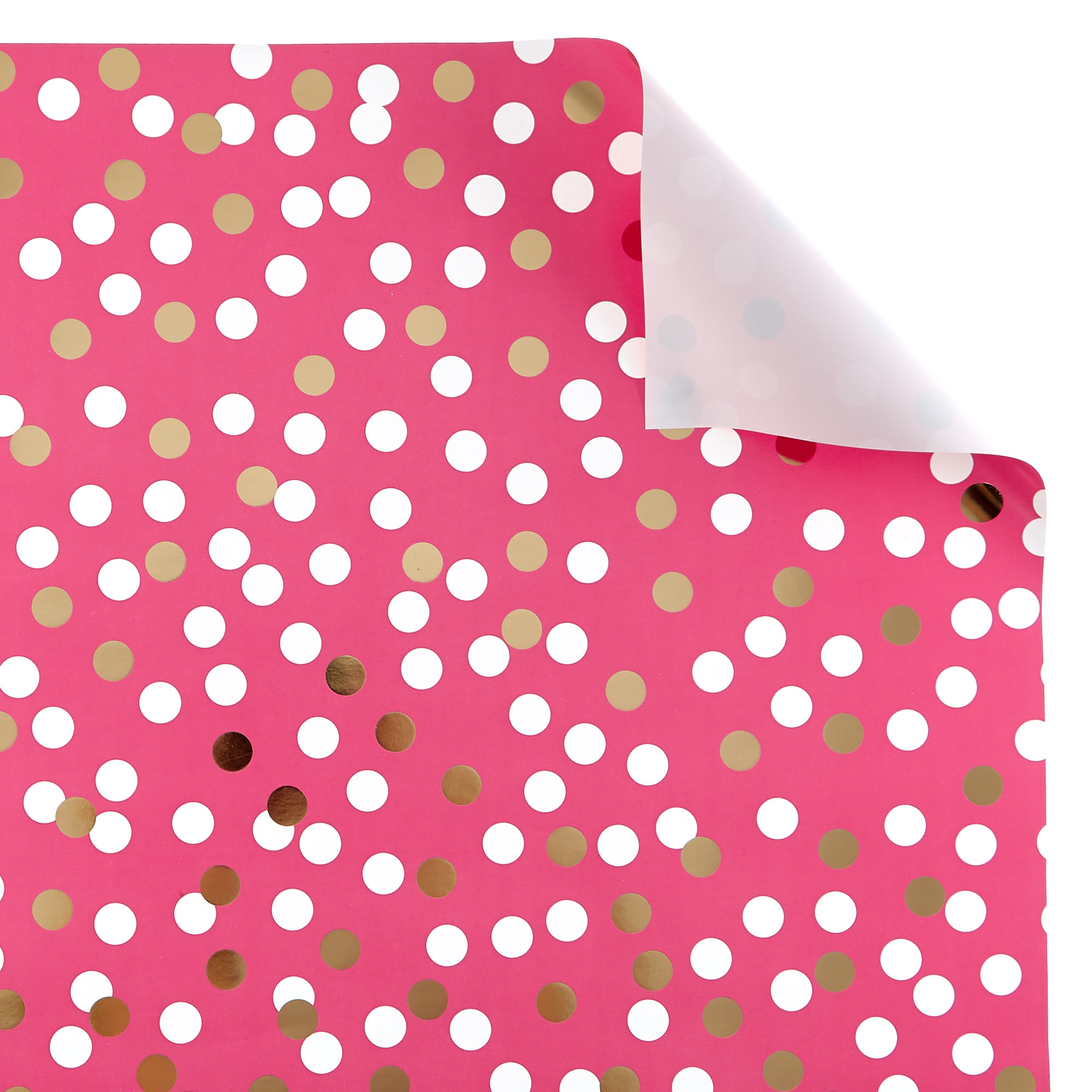 Pink Spotty Wrapping Paper - 1 Sheet