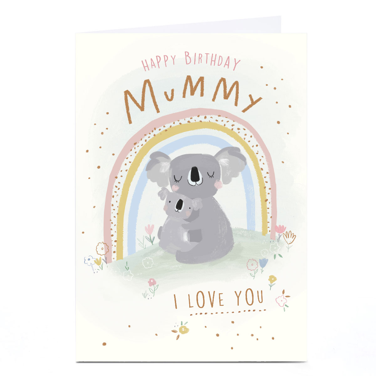 Personalised Birthday Card - Mummy Cuddly Koalas