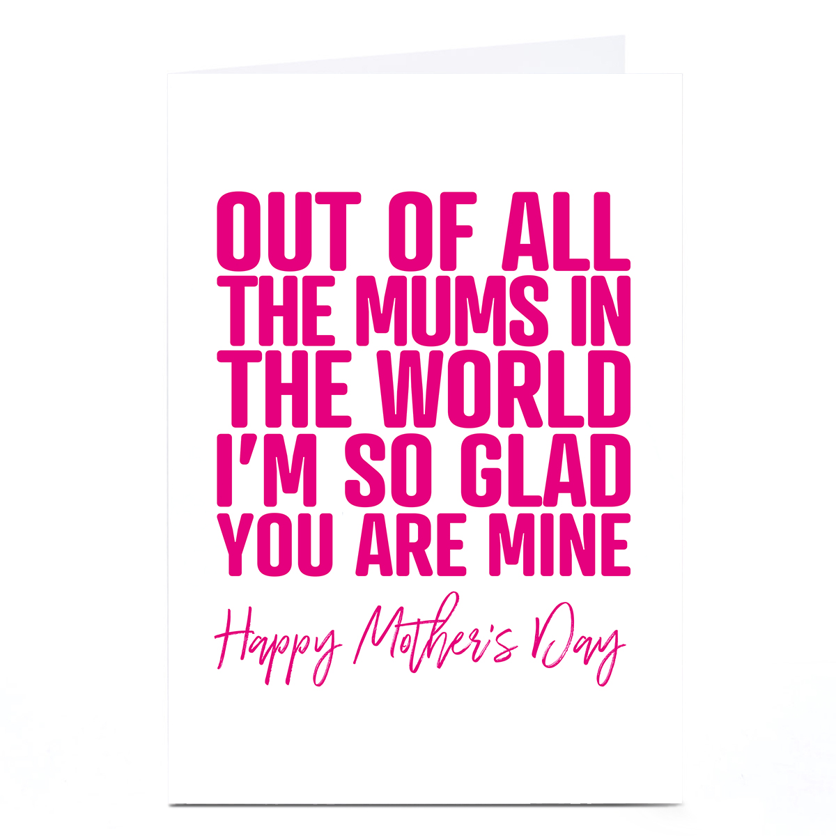 Personalised Punk Mother's Day Card - Of All The Mums 