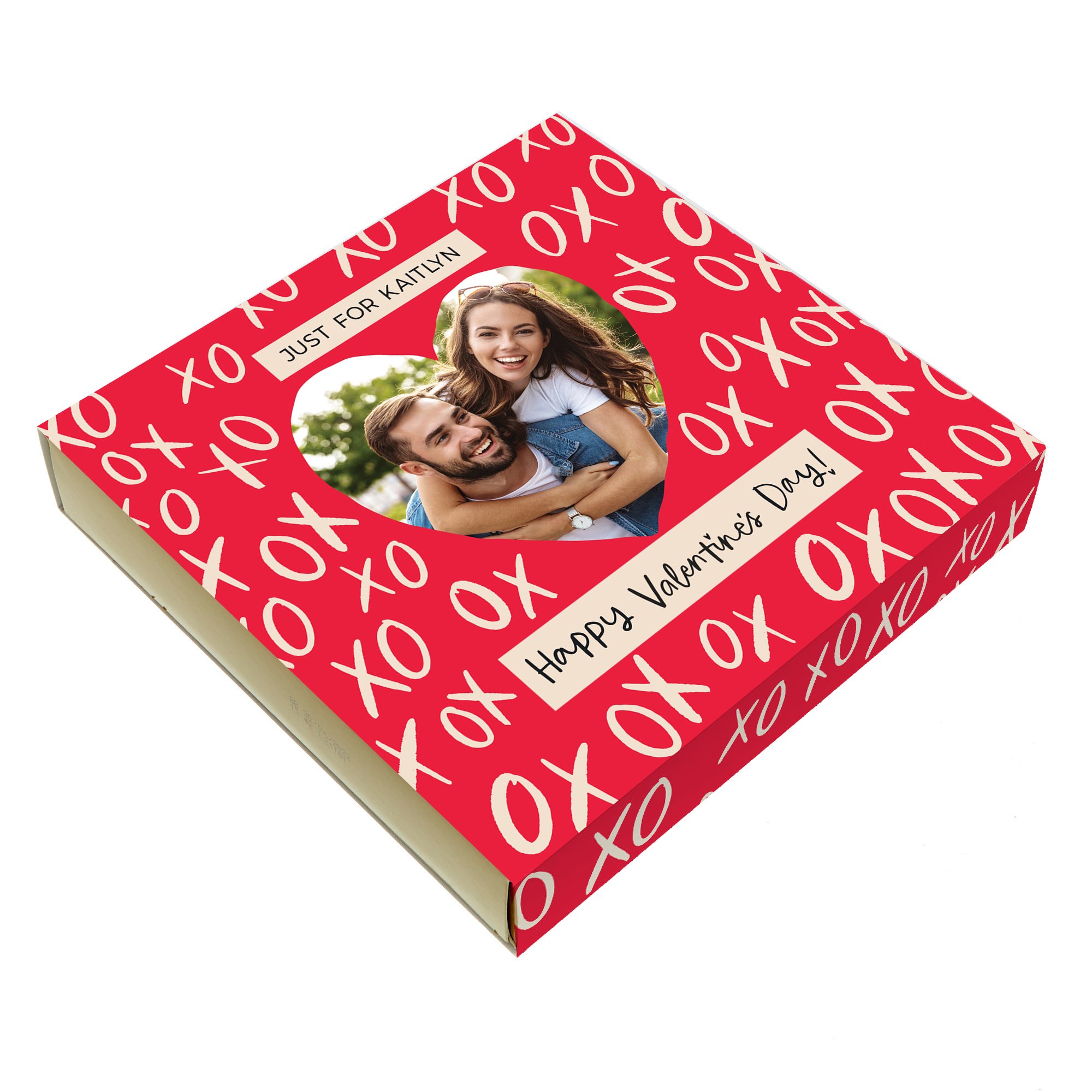 Personalised Belgian Chocolates - Valentine's Hugs & Kisses