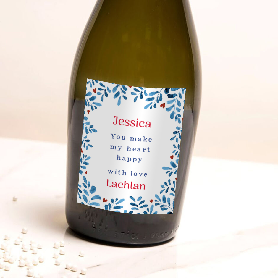 Personalised Prosecco - Make My Heart Happy