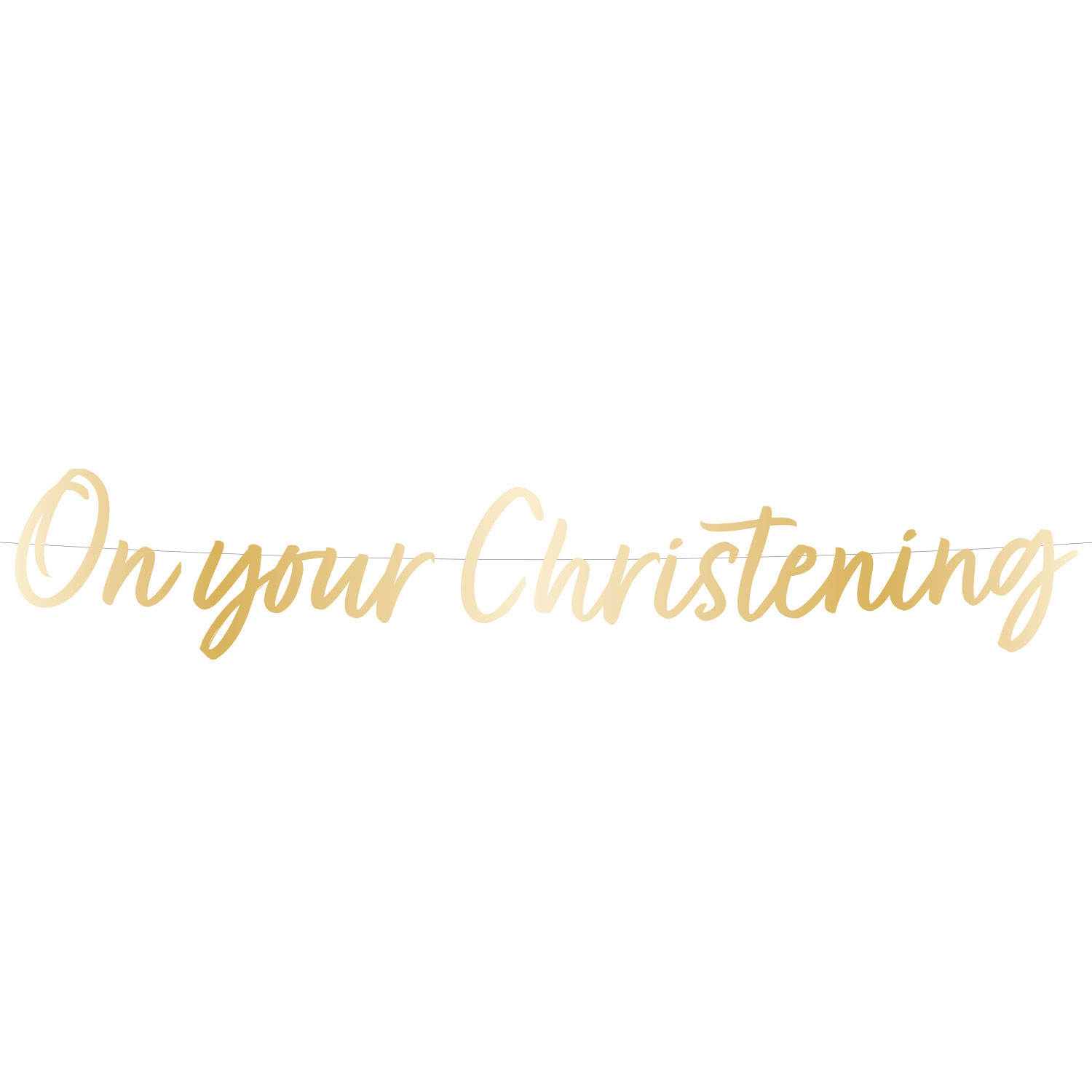Gold Christening Letter Banner
