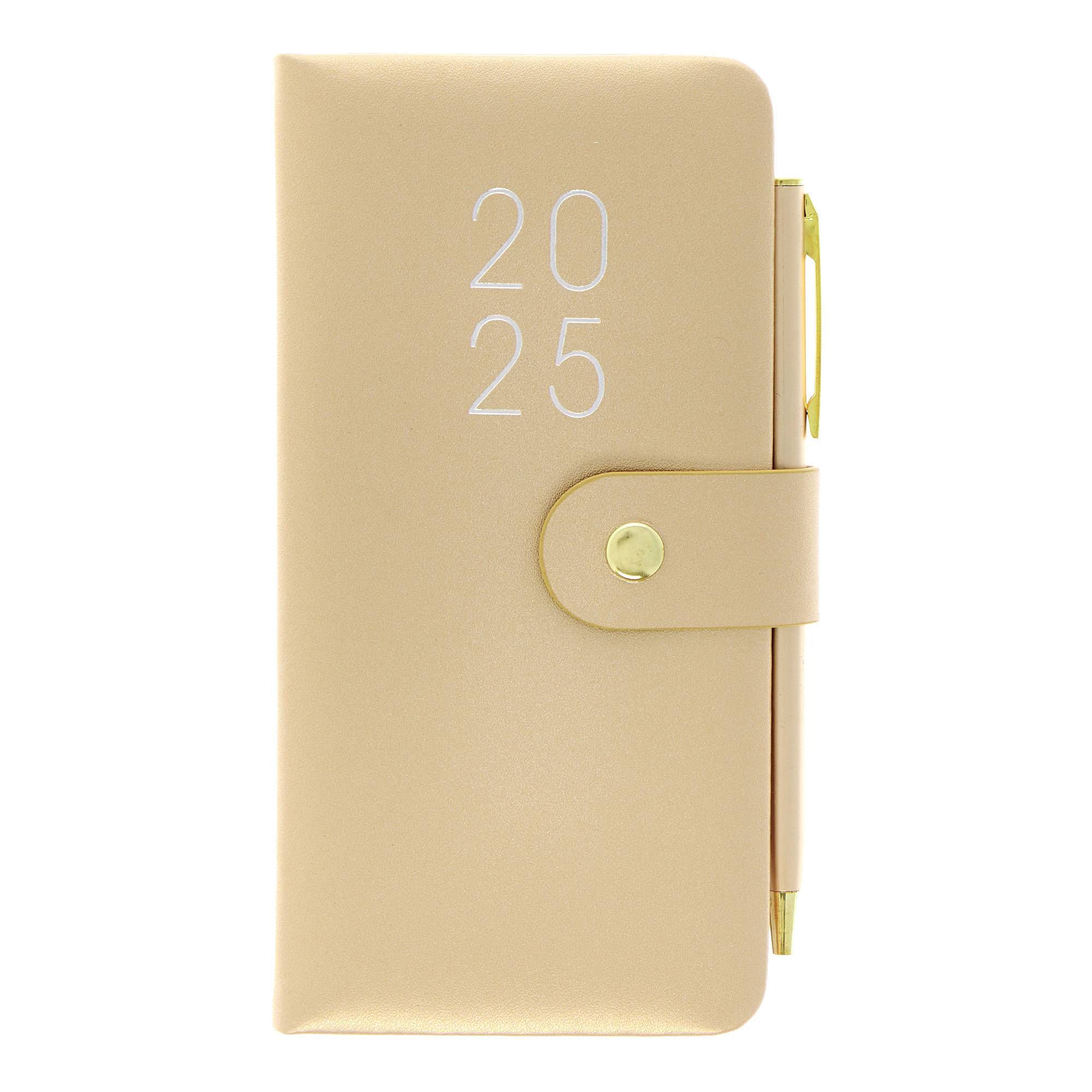 Gold Slim 2025 Diary with Pen