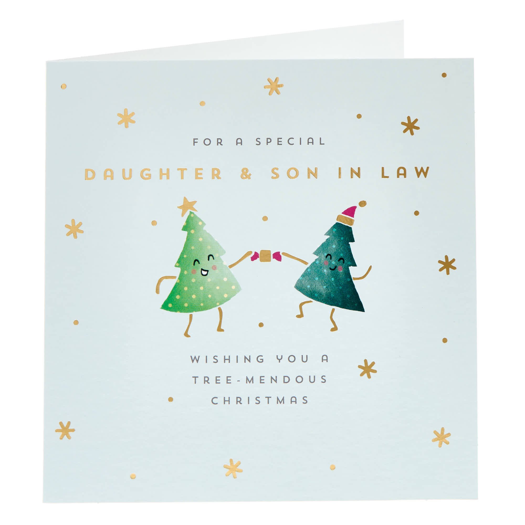 Daughter & Son In Law Tree-mendous Christmas Card