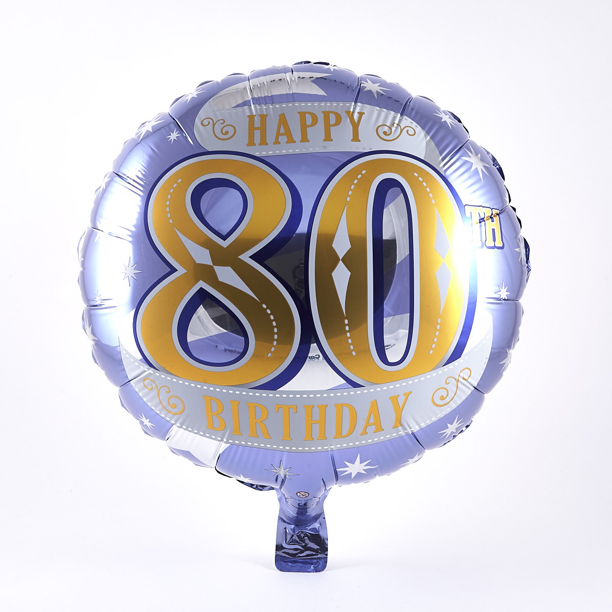 Happy 80th Birthday Purple Foil Helium Balloon