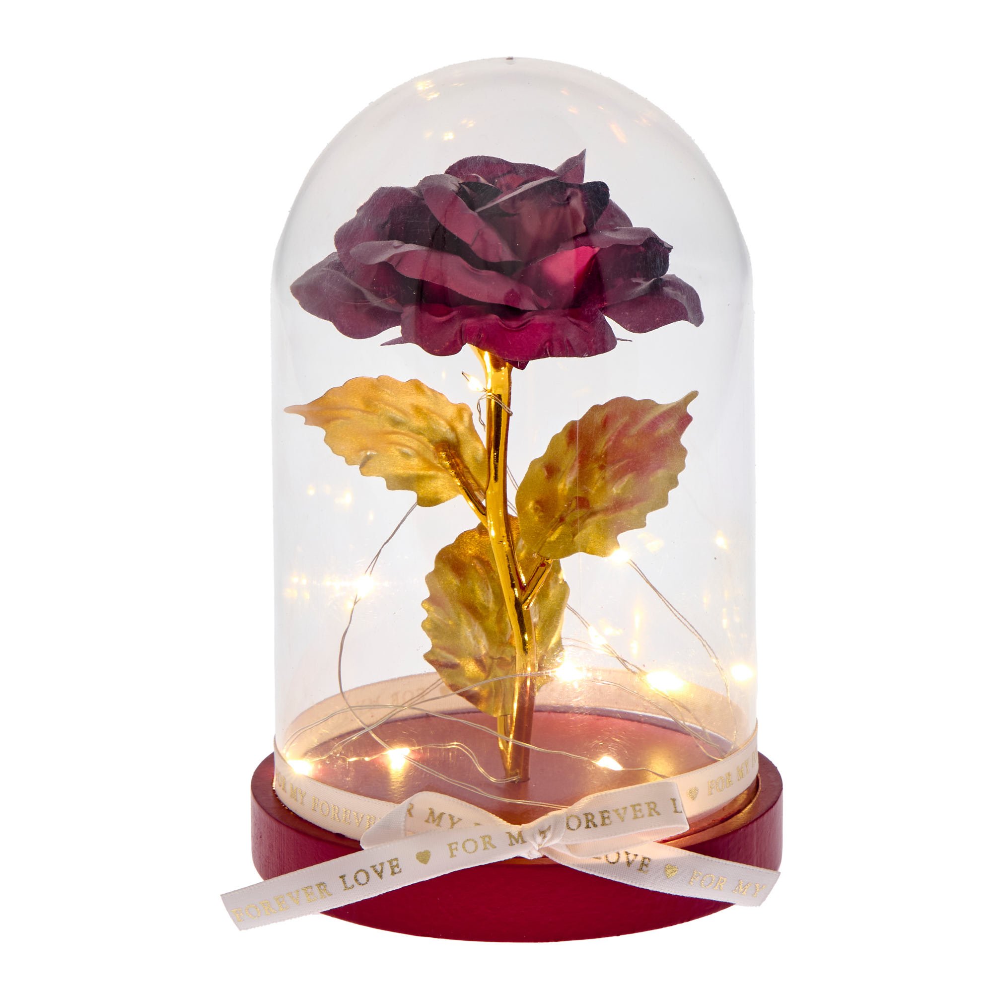 For My Forever Love Light-Up Rose in a Dome