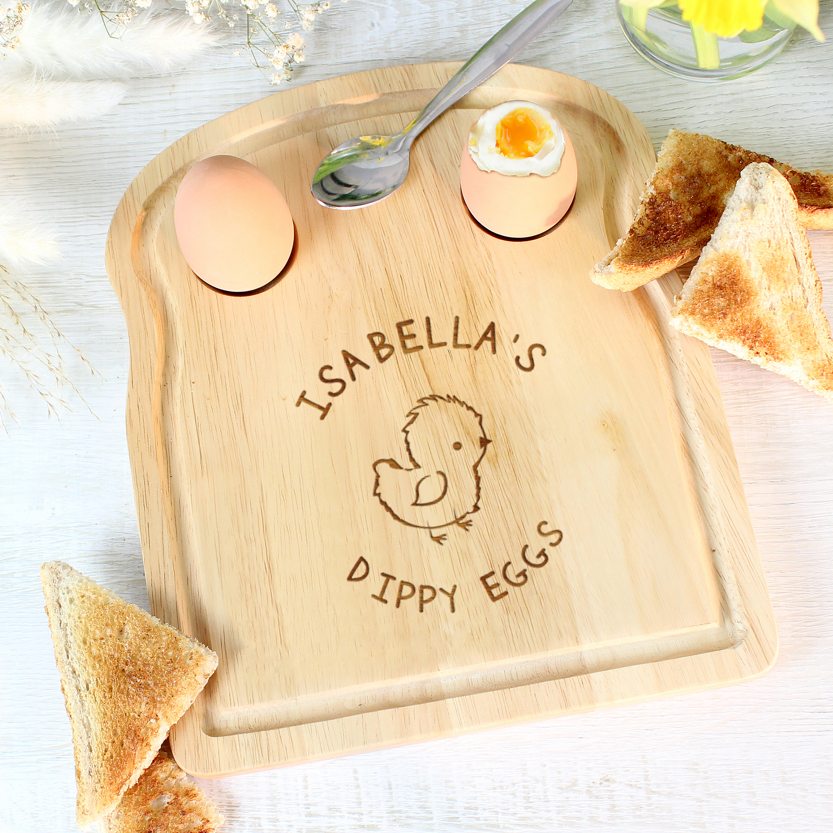 Personalised Chick Egg & Toast Board