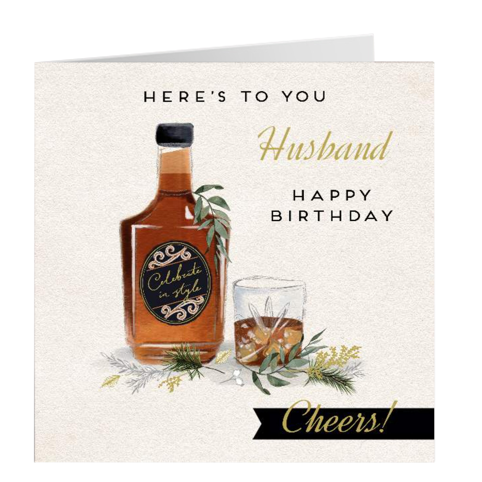 Personalised Birthday Card - Here's To You, Husband