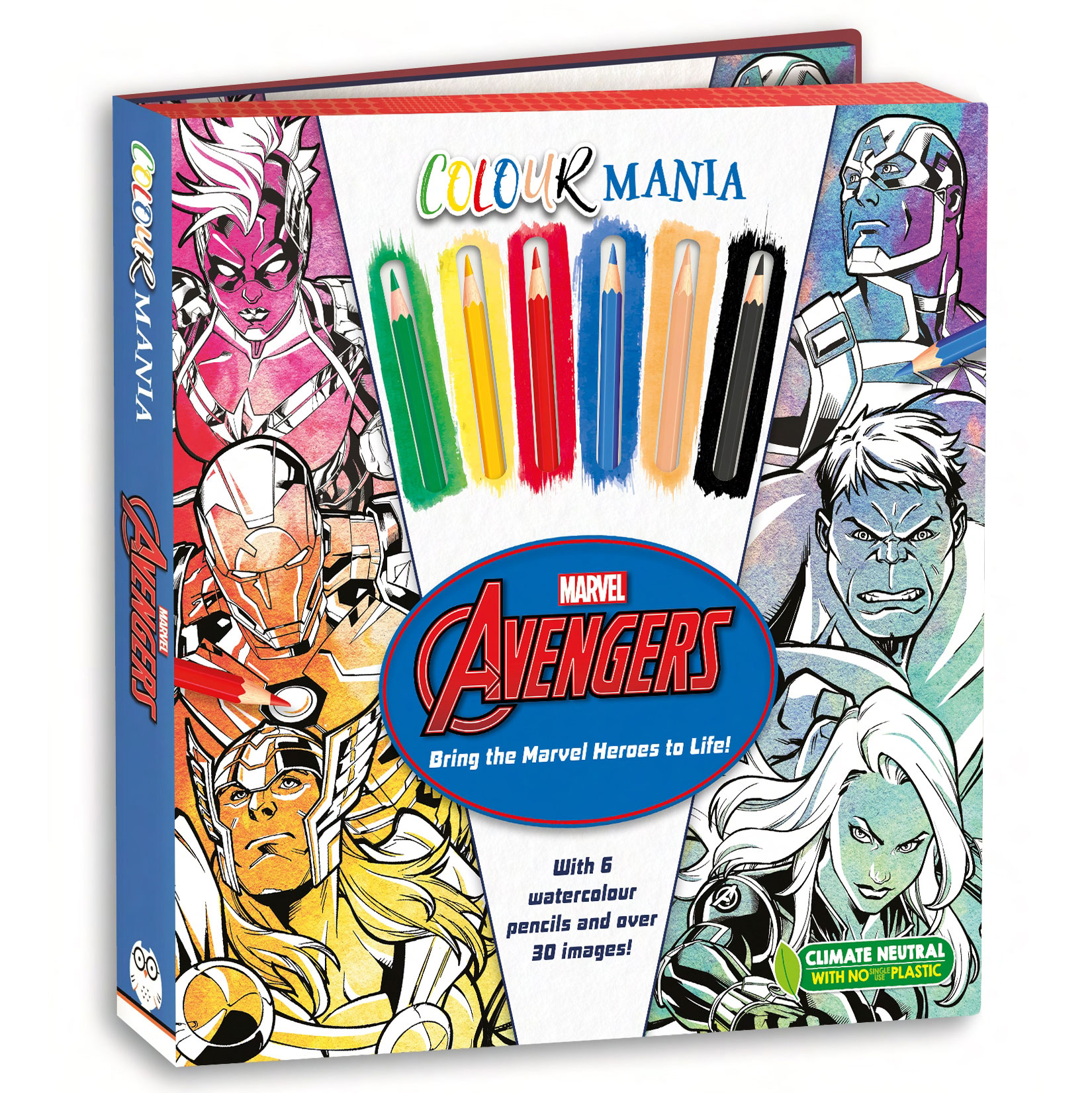 Colourmania Marvel Avengers Colouring Book & Pencils