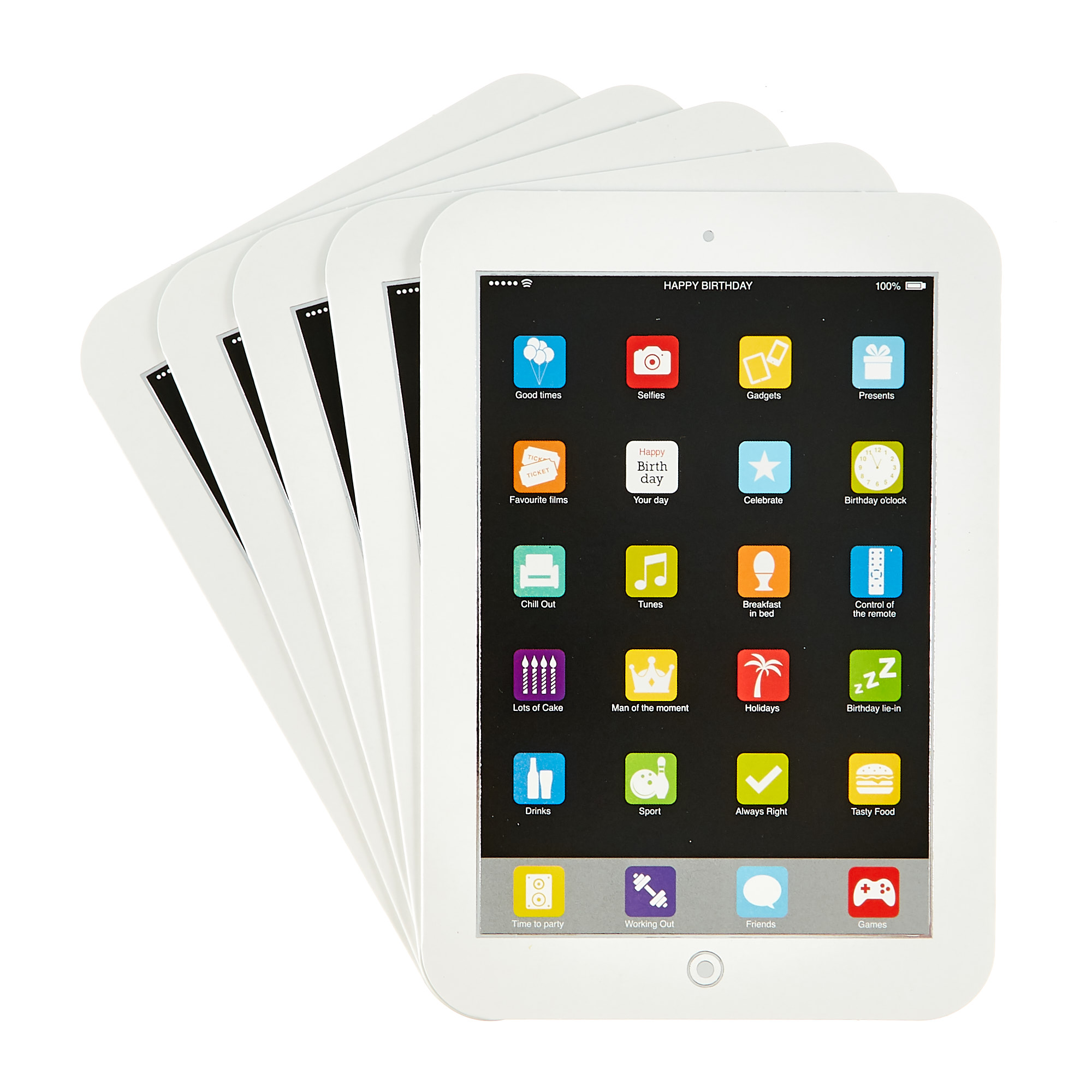 Birthday Cards - Tablet Apps (Pack of 12)