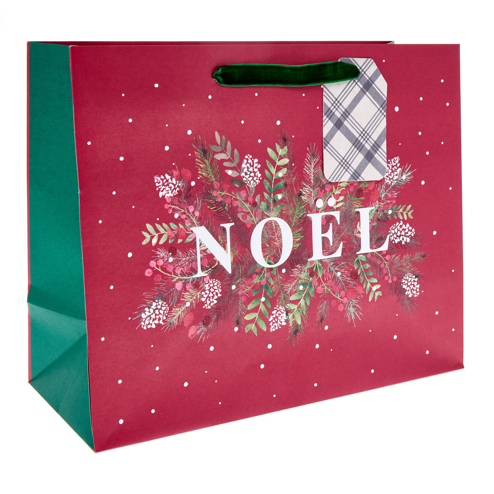 Traditional Noel Large Landscape Christmas Gift Bag